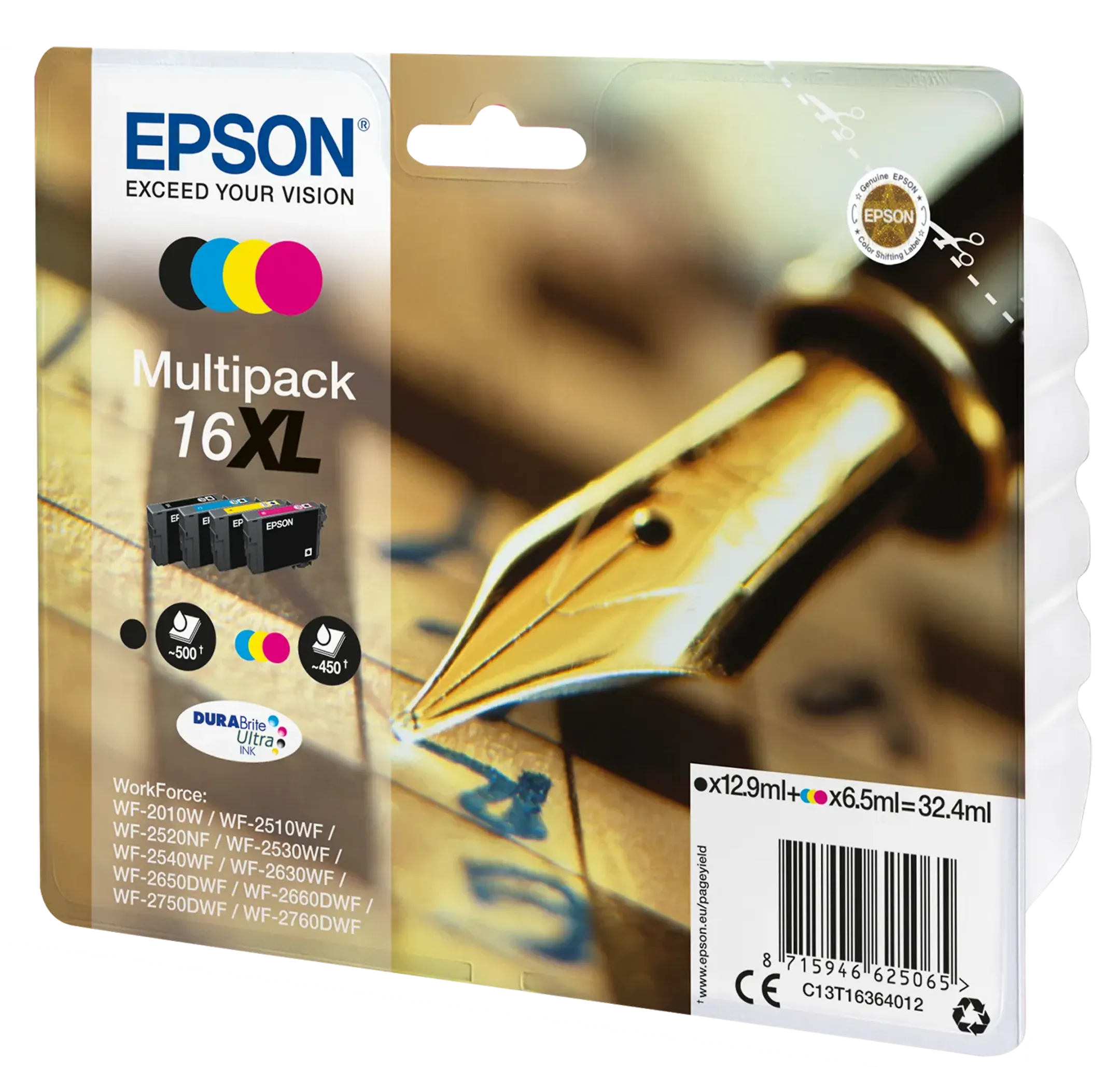 Inktcartridge 16XL - 4 kleuren