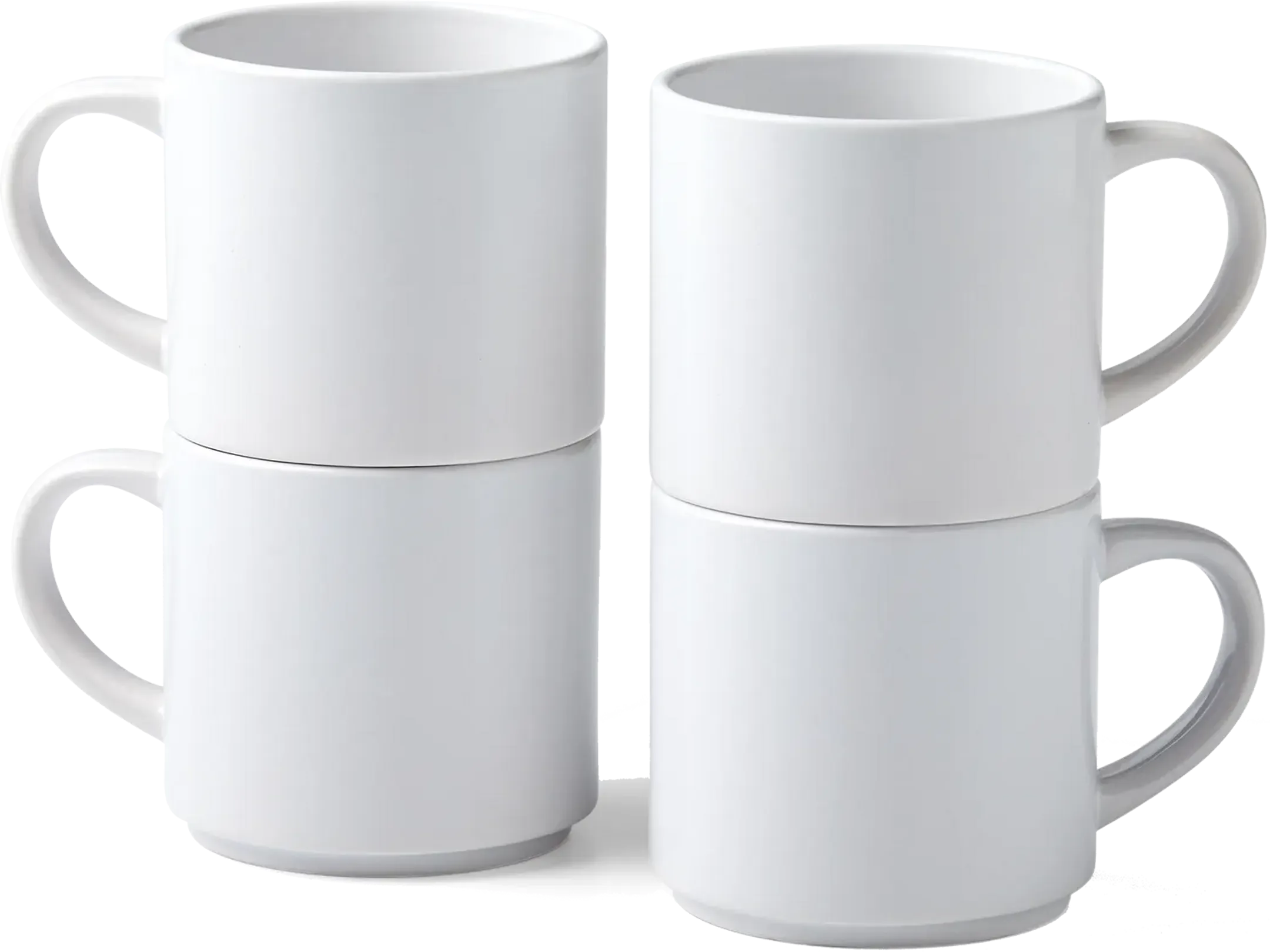 Set van 4 stapelbare tassen - 295 ml