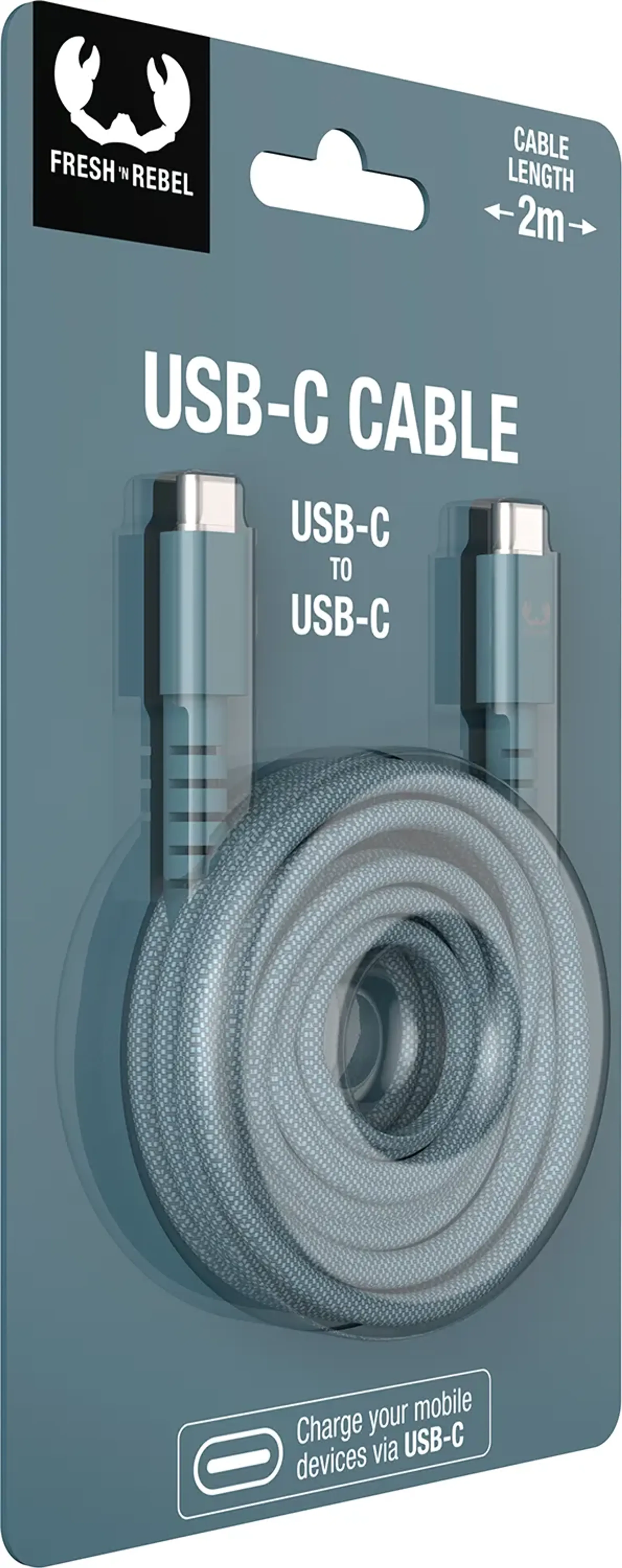 Fresh 'n Rebel Câble USB C - 2 m. - Dive Blue image