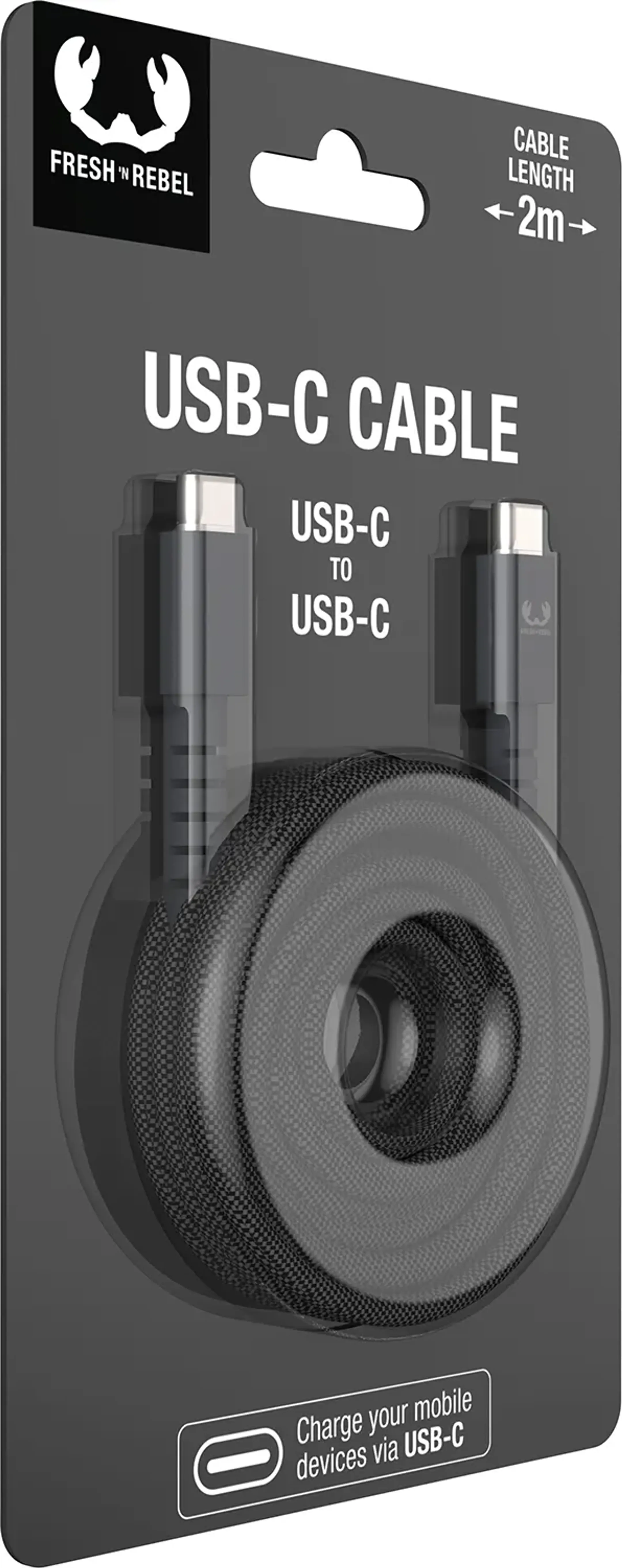 Fresh 'n Rebel Câble USB C - 2 m. - Storm Grey image