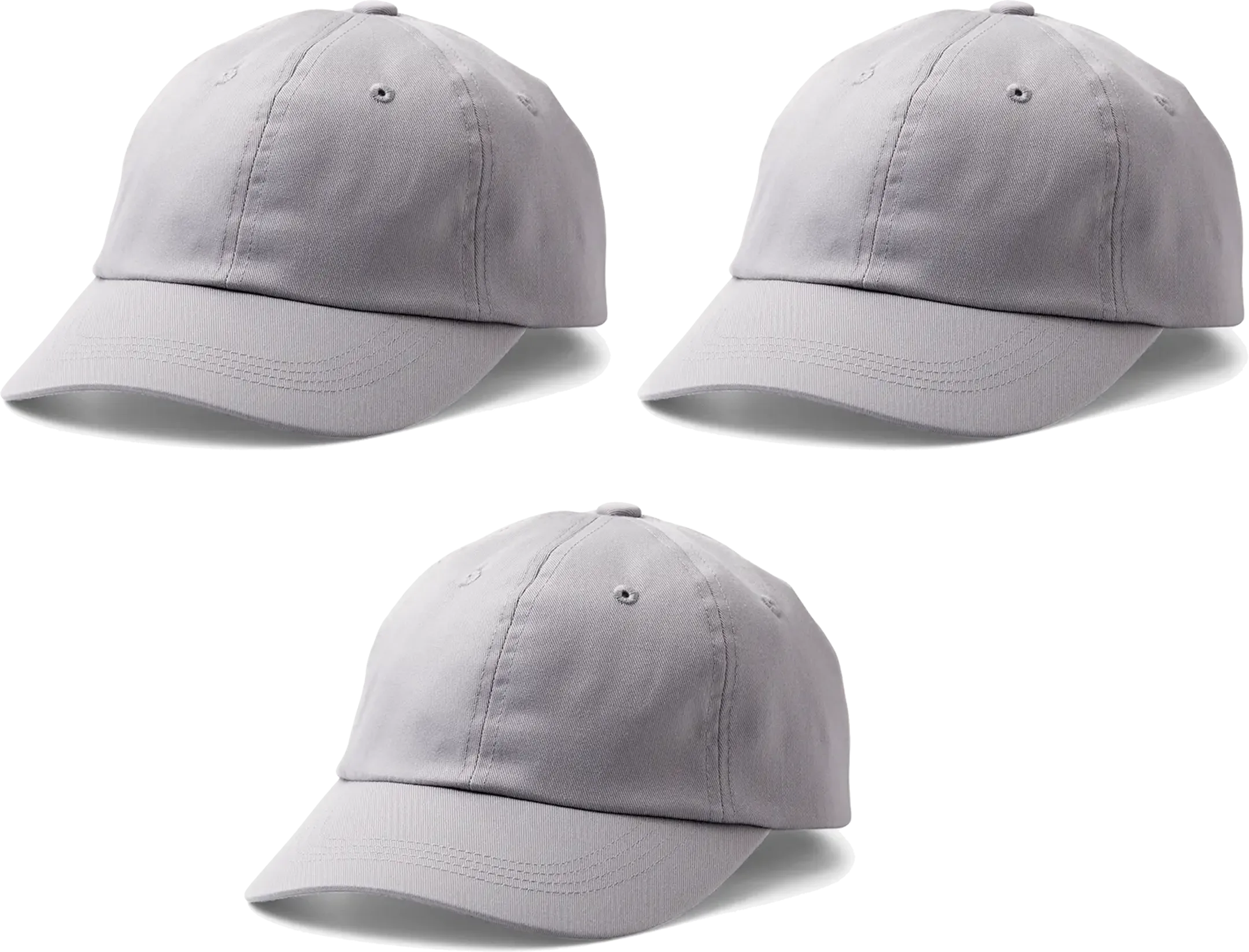 Bundle product Lot de 3 casquettes Baseball - Gris