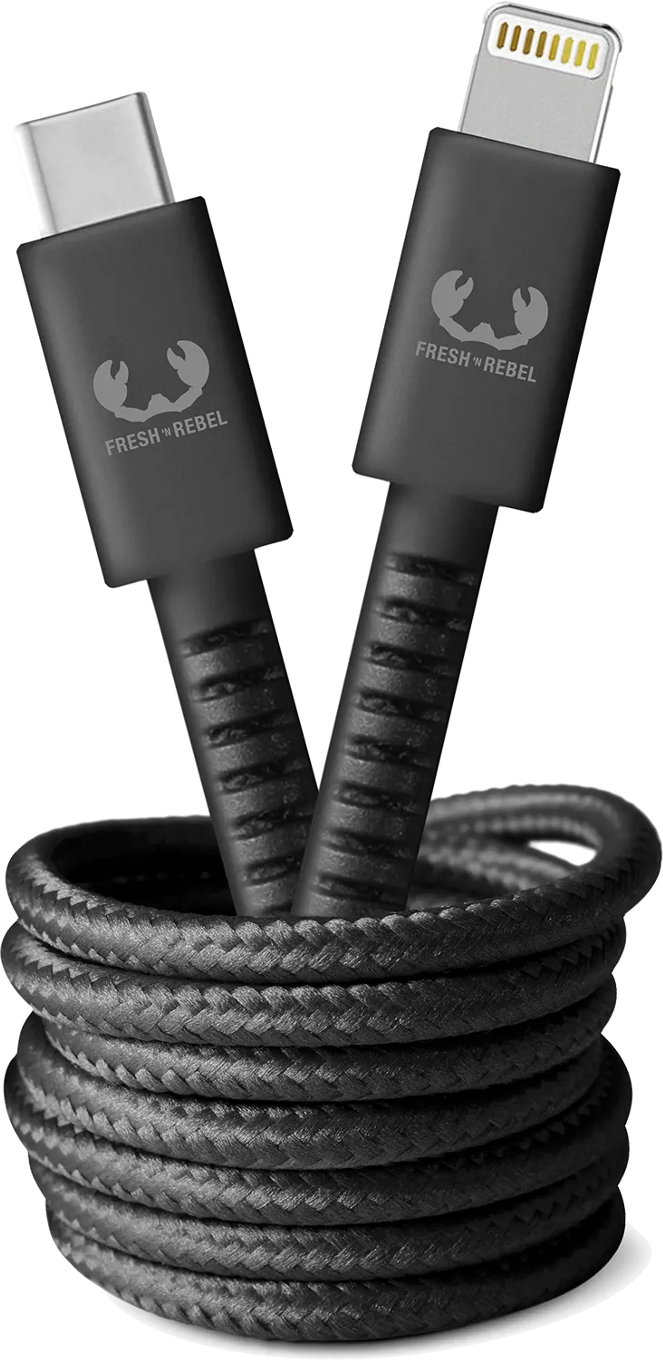 Fresh 'n Rebel Lightning naar USB C-kabel - 2 m. - Storm Grey image