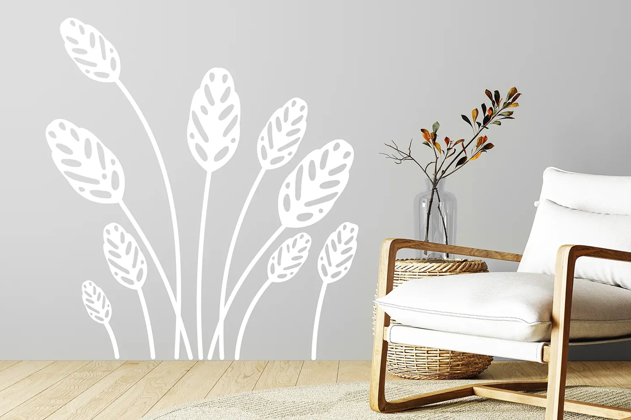 Verwijderbare Smart Vinyl™ - 91 x 33 cm - Wit