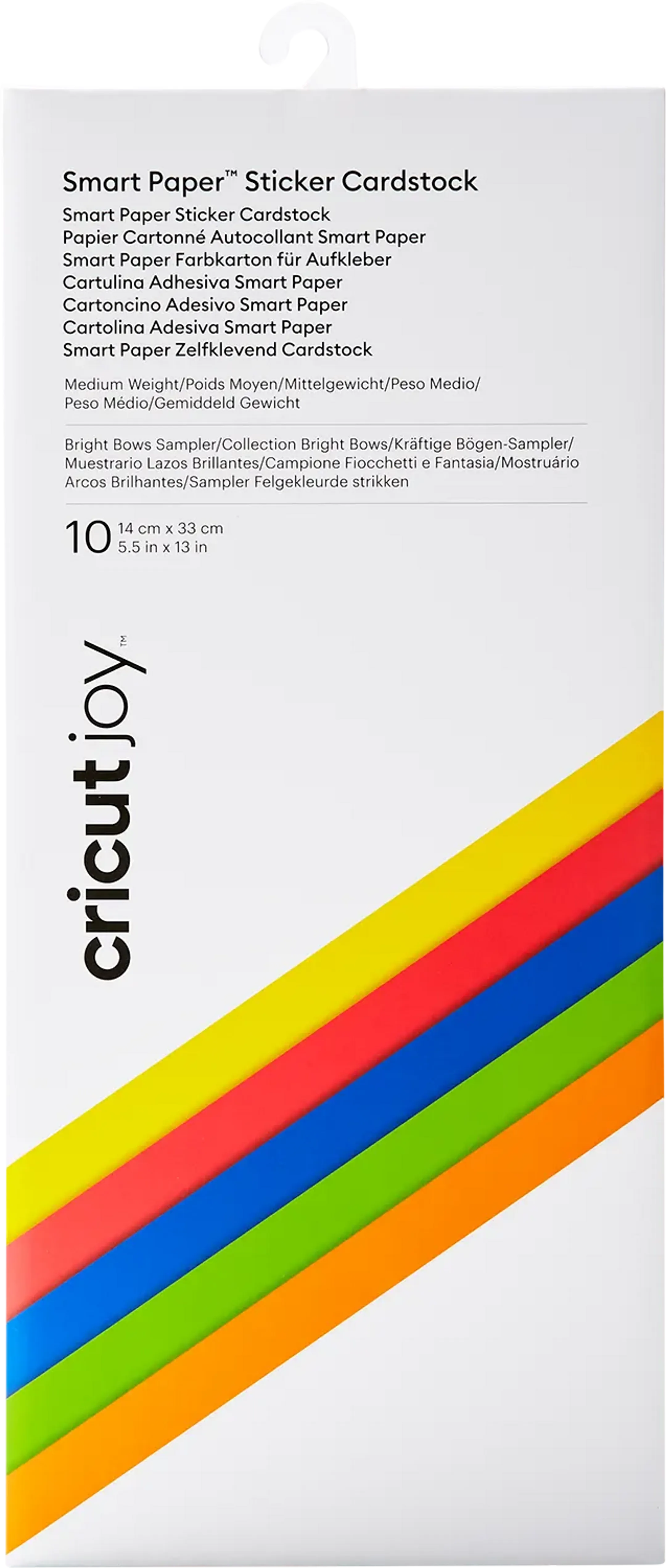 Cricut Smart Sticker Cardstock - 33 x 14 cm - Brightbow Sampler image