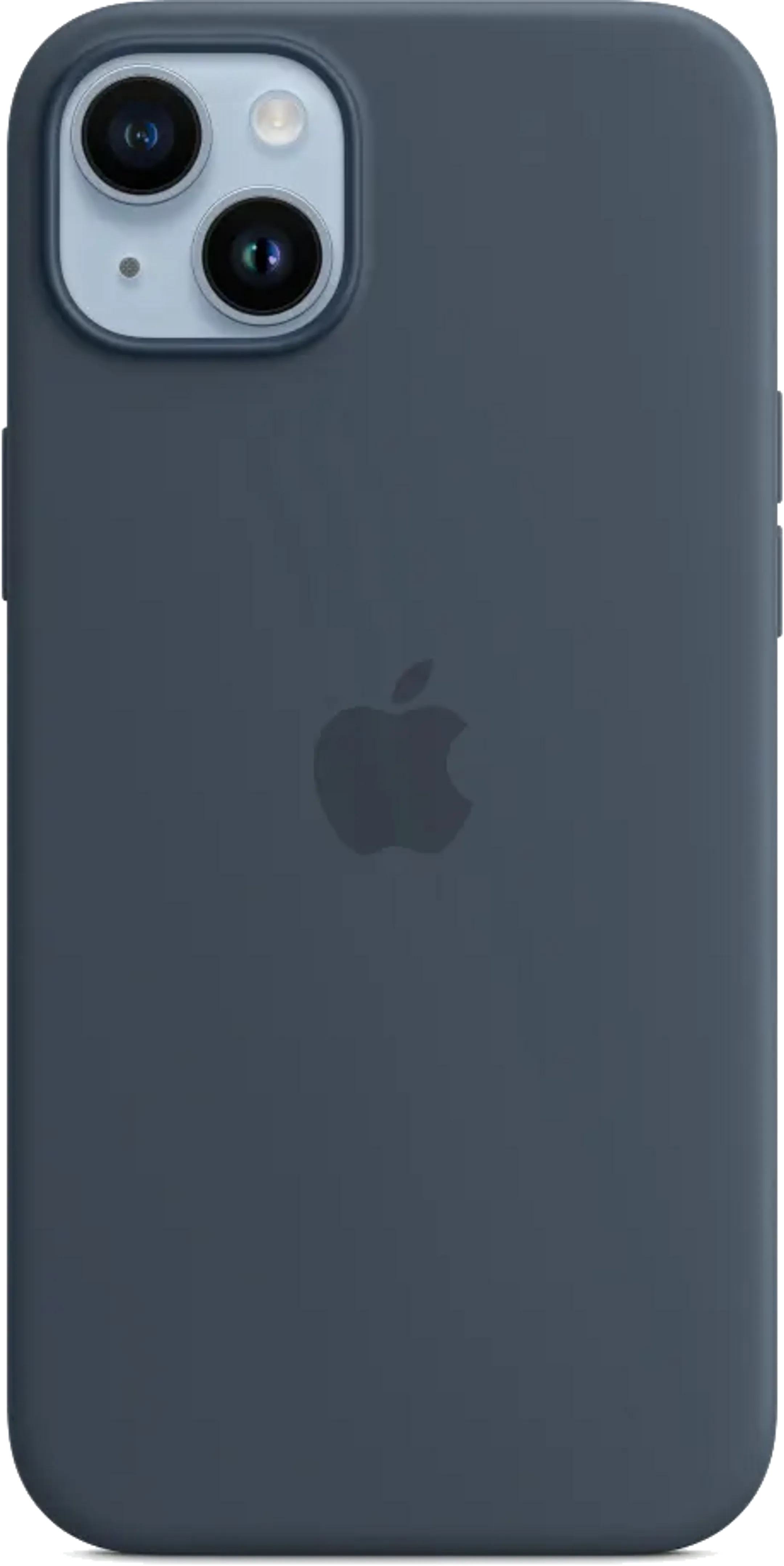 Coque en silicone avec MagSafe pour iPhone 14 Plus -Bleu orage
