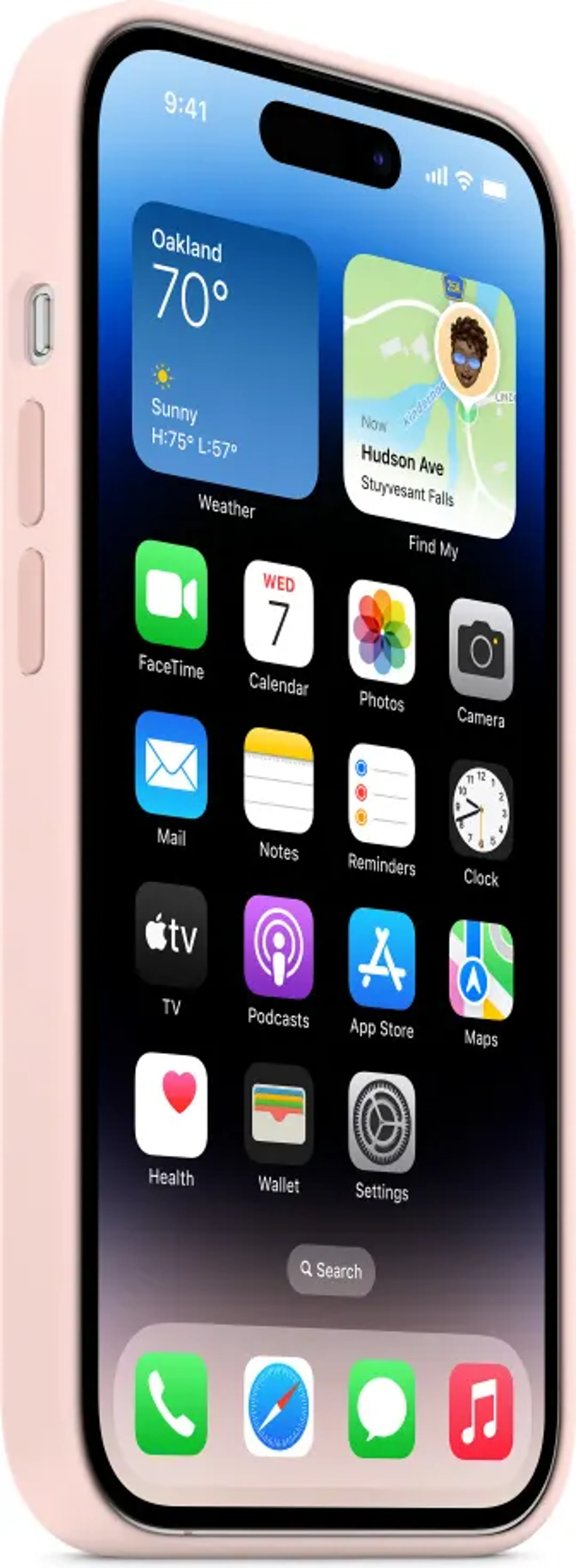 Apple Siliconenhoesje met MagSafe voor iPhone 14 Pro - Kalkroze image