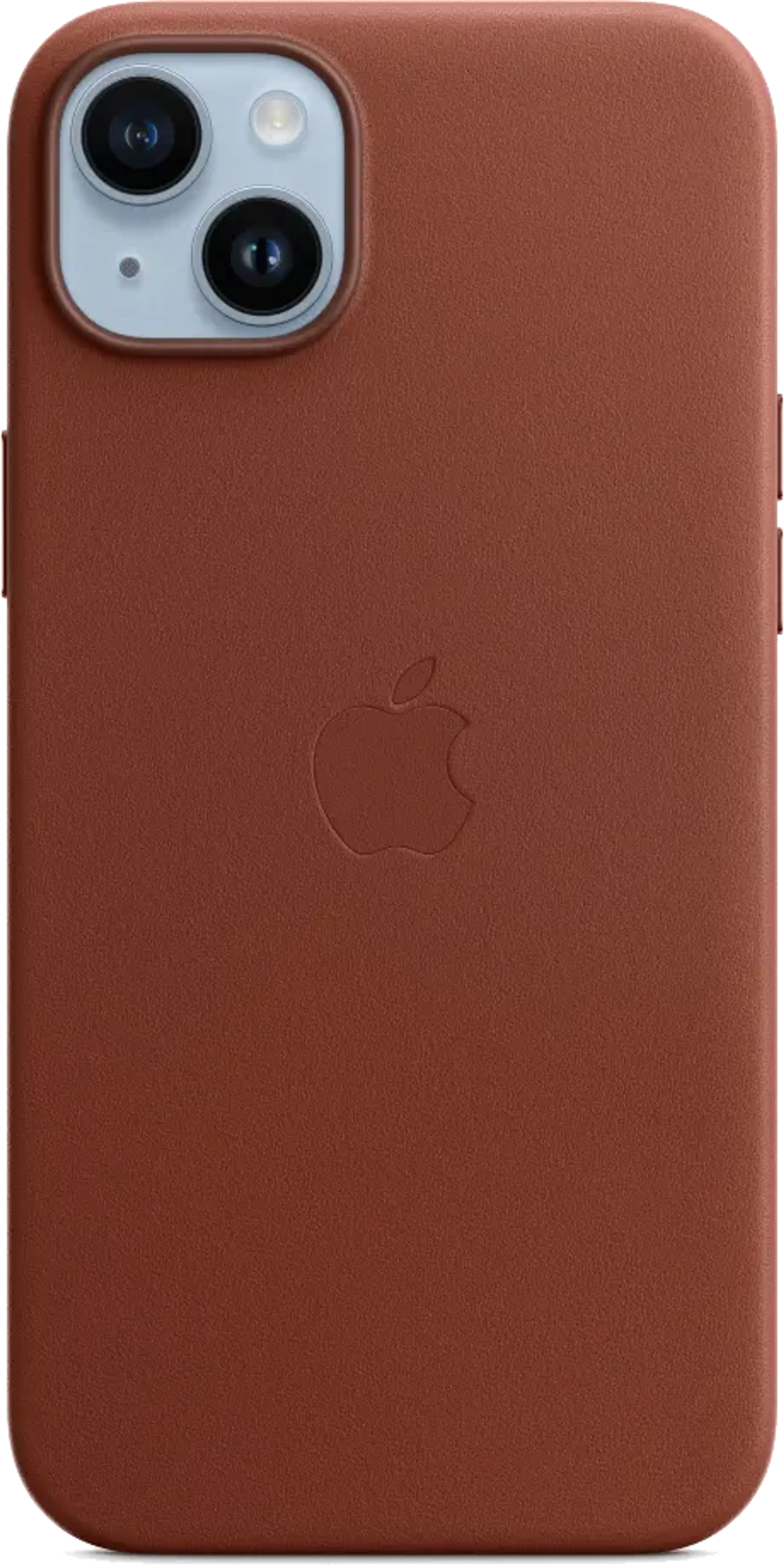 Coque en cuir avec MagSafe pour iPhone 14 Plus - Terre de Sienne