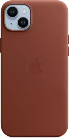 Coque en cuir avec MagSafe pour iPhone 14 Plus - Terre de Sienne