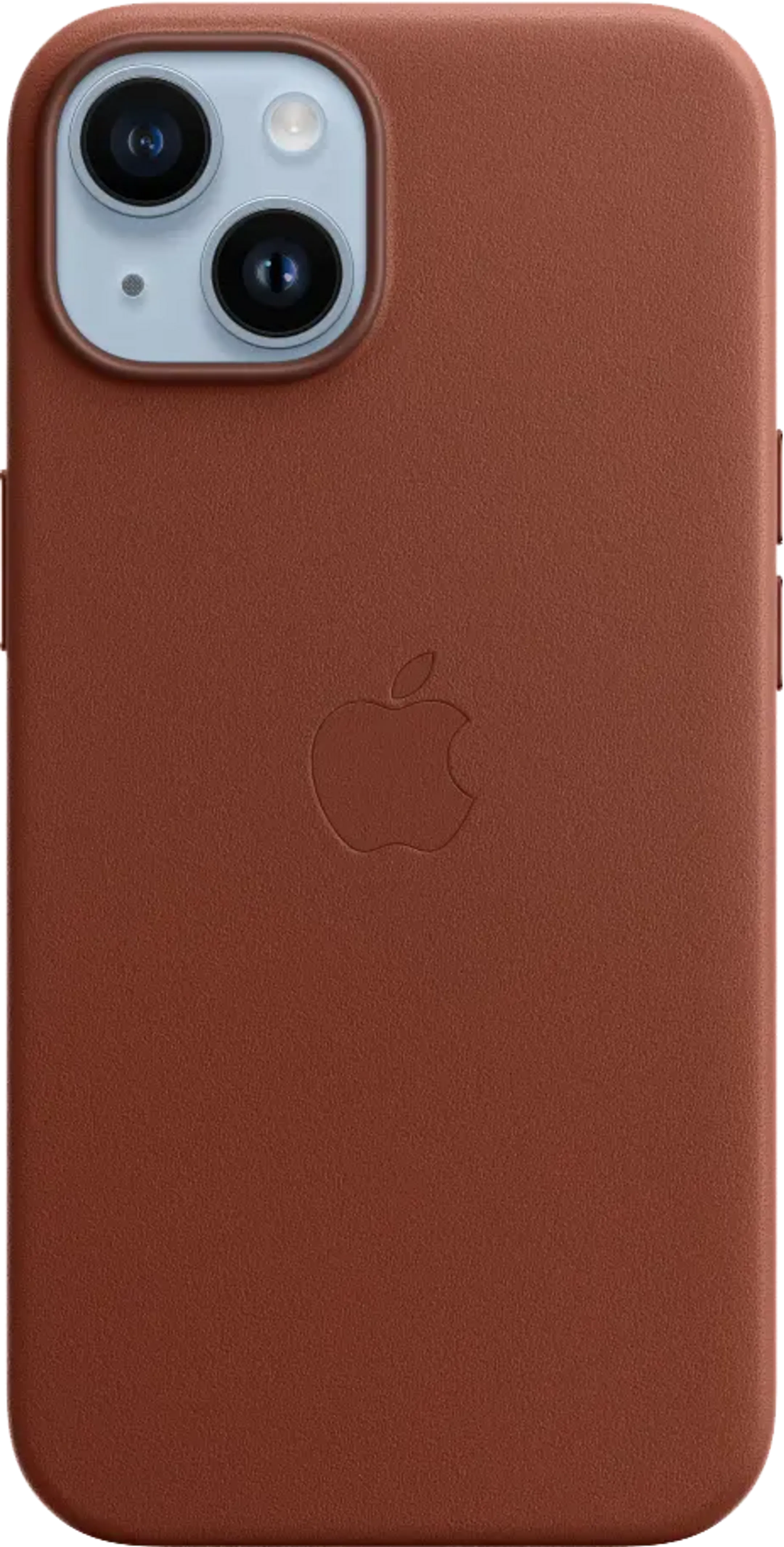 Leren hoesje met MagSafe voor iPhone 14 - Omber