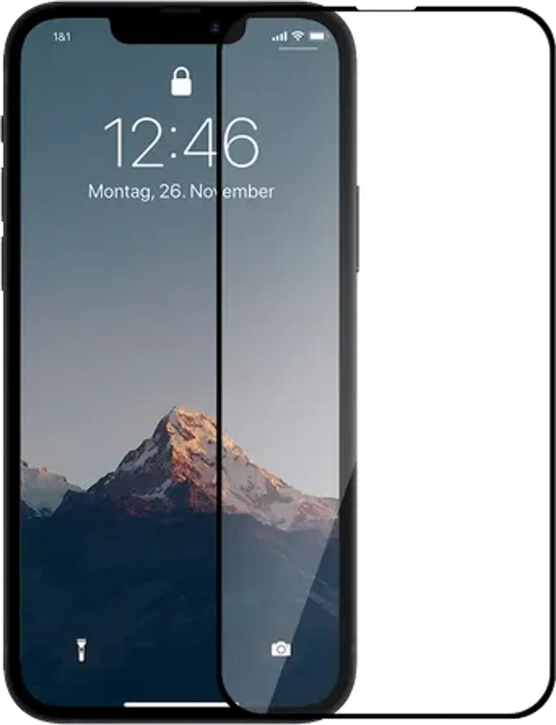 Curved screenprotector voor iPhone 14 Pro - Zwart