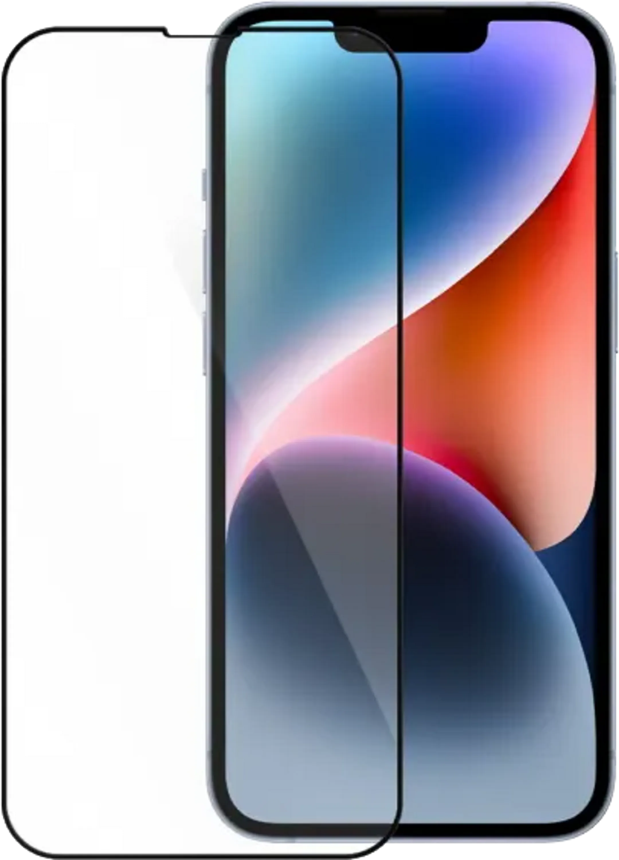 Curved screenprotector voor iPhone 14 Plus - Zwart