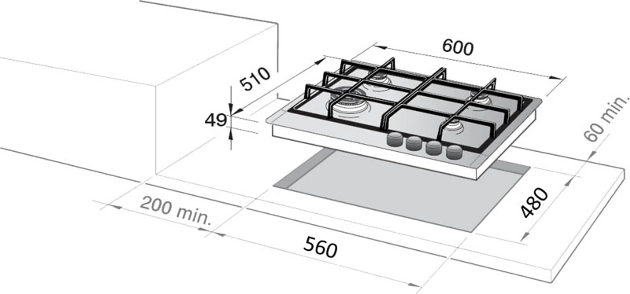 De'Longhi Taque au gaz NSL 460 X image
