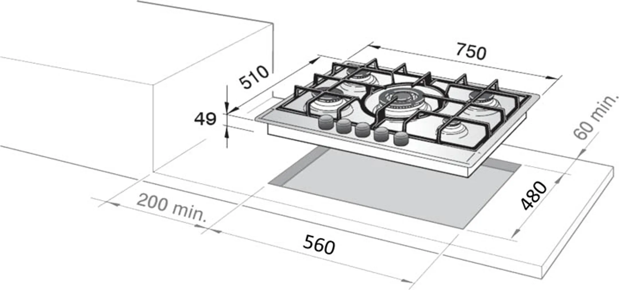 De'Longhi Taque au gaz NSL 575 X BE image
