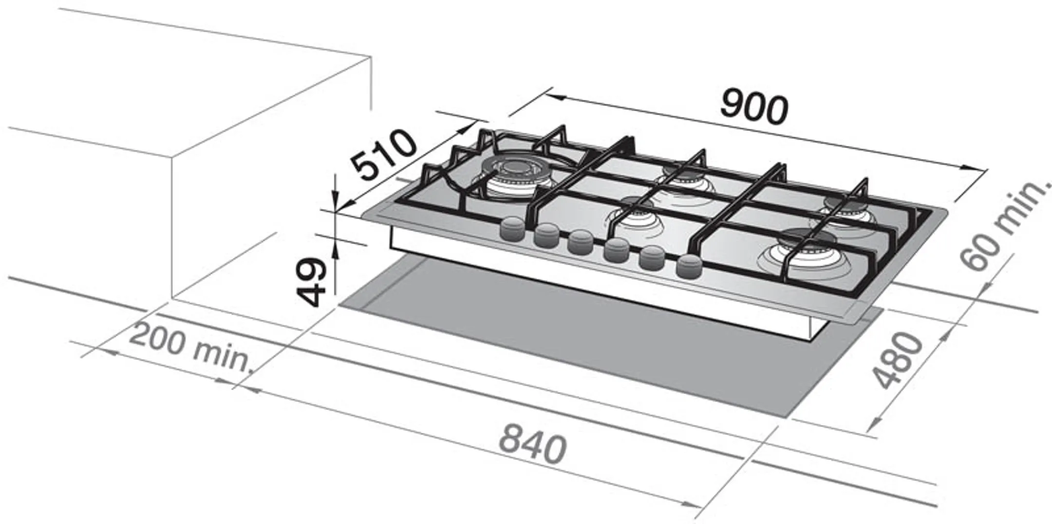 De'Longhi Taque au gaz NSL 590 X BE image