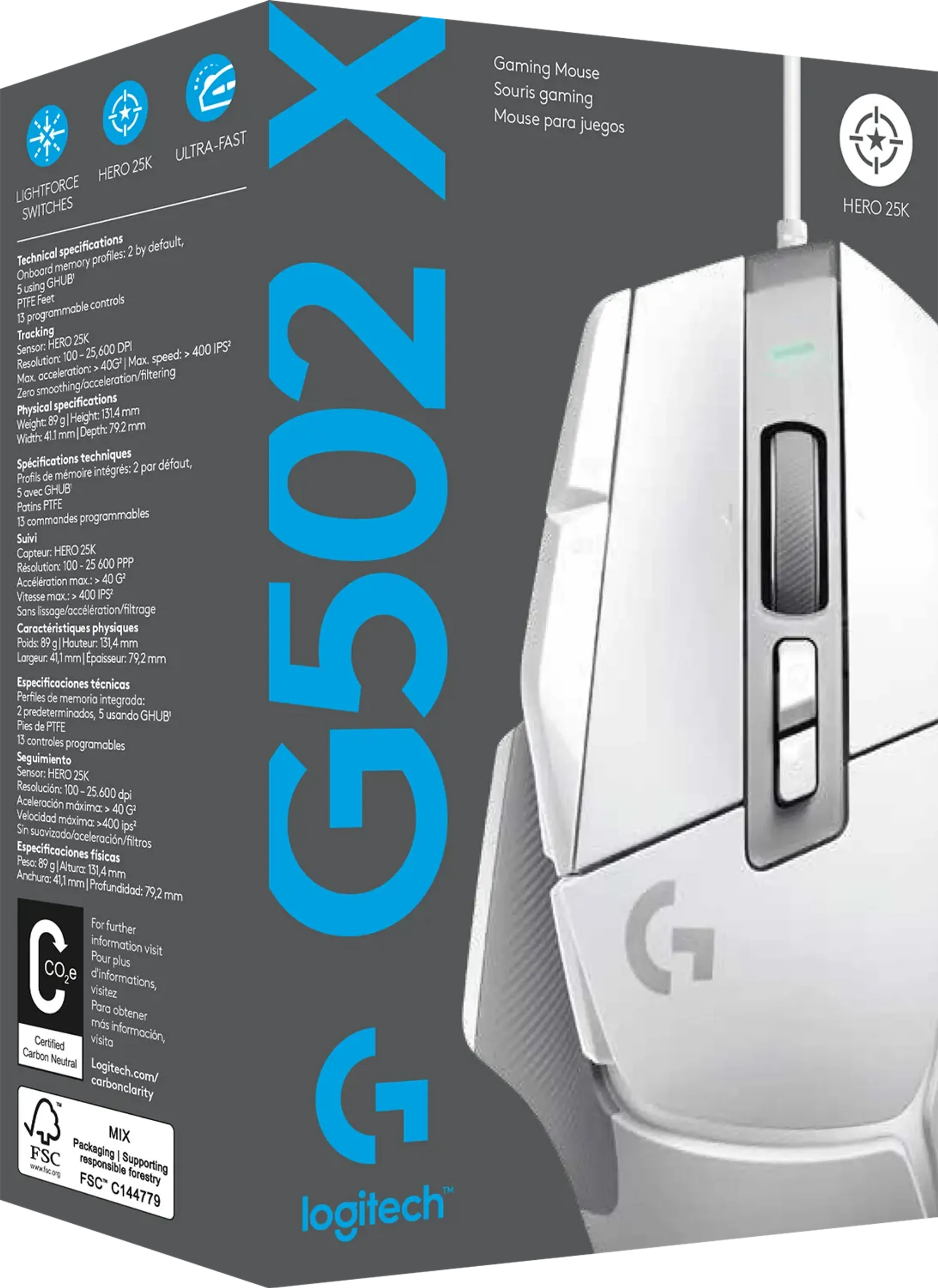 Logitech G G502 X bedrade gaming muis image