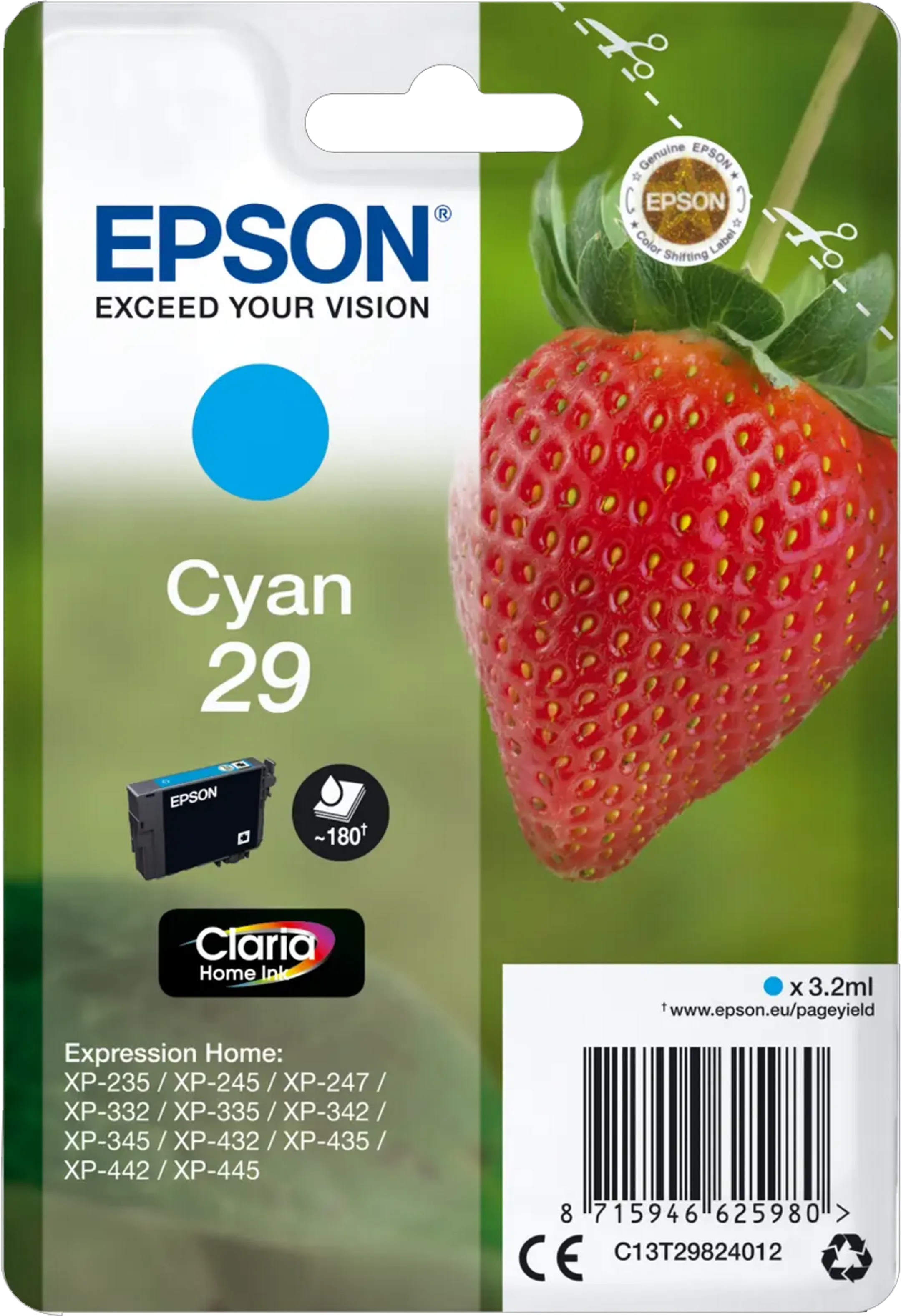 29 Cyan Claria Home Ink inktpatroon