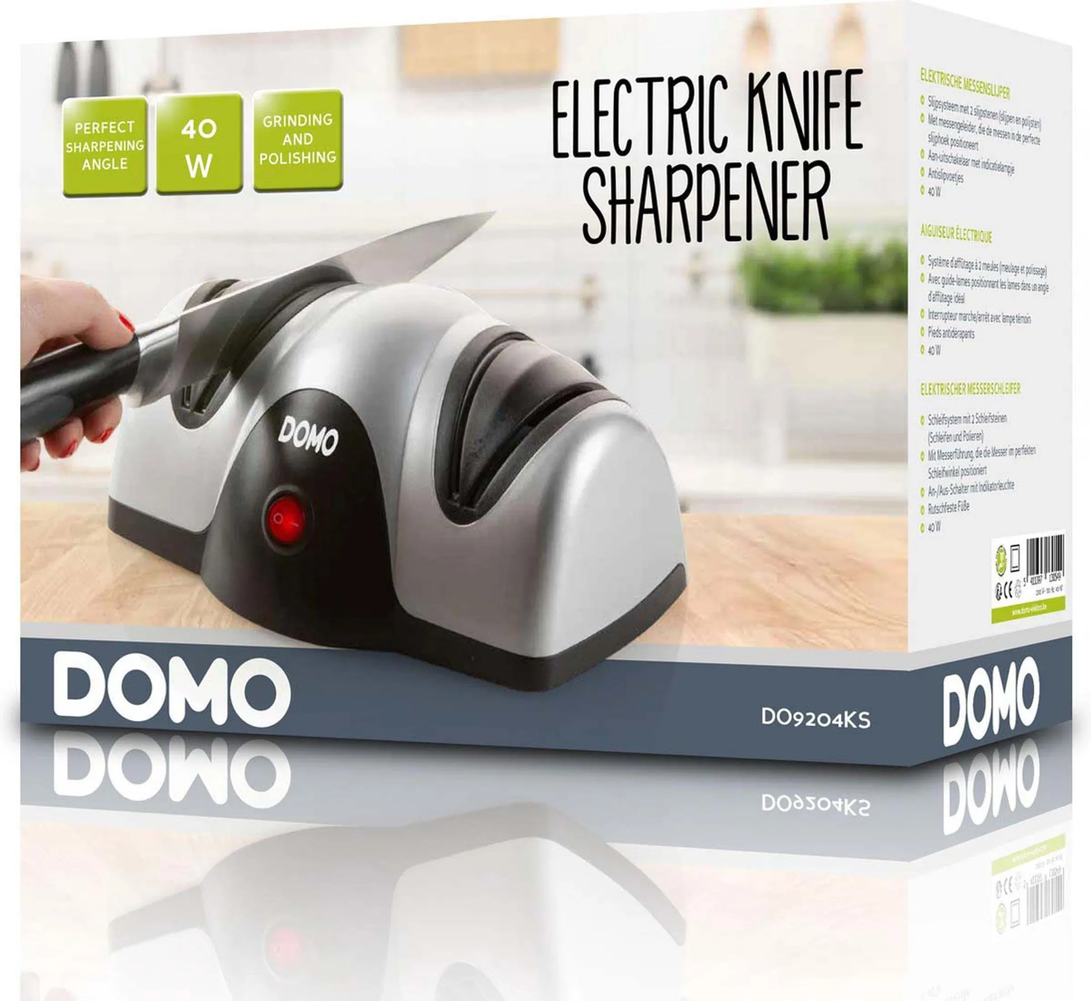 Domo Aiguiseur de Couteaux Électrique DO9204KS image