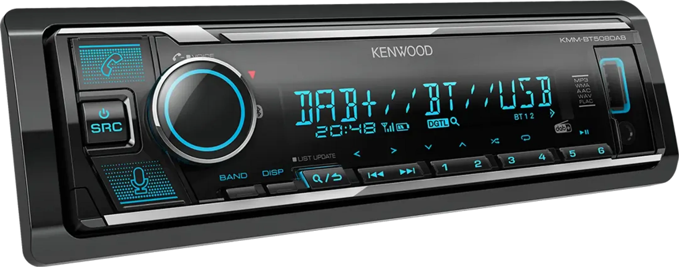 Kenwood Autoradio avec DAB+ et support assistant vocal - KMM-BT508DAB image