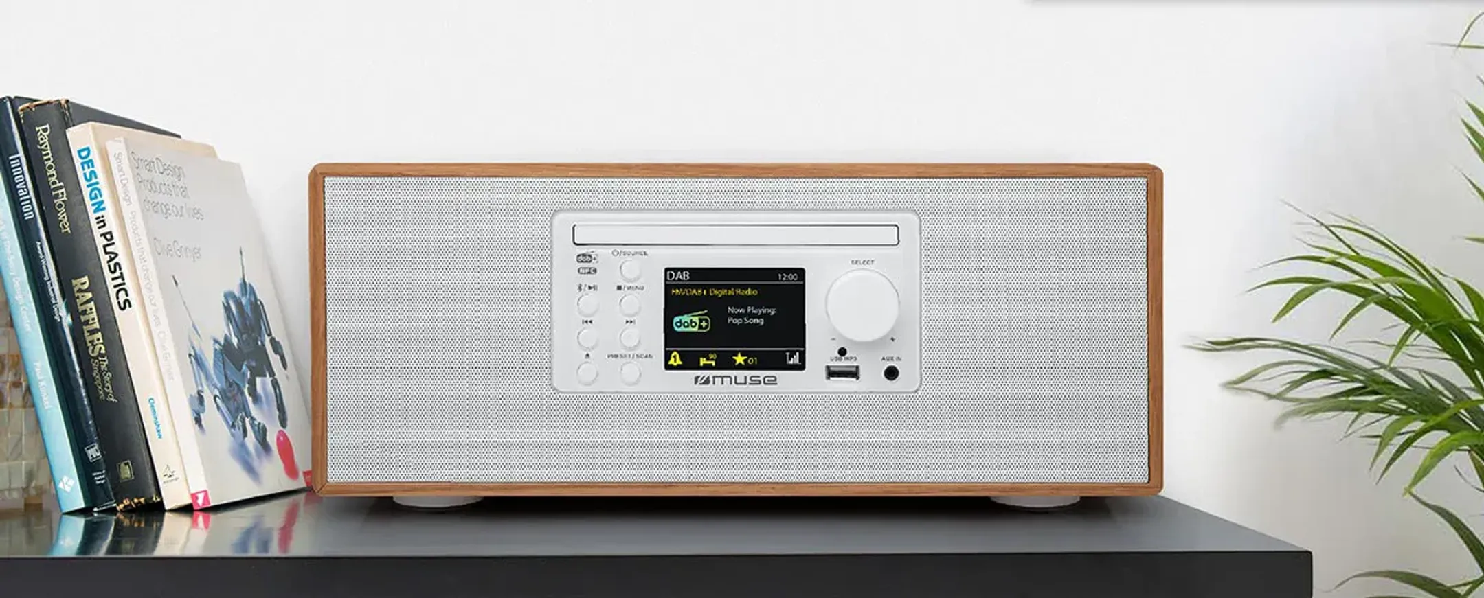 Muse Radio DAB+ avec lecteur CD - M-695 DBTW - Blanc image