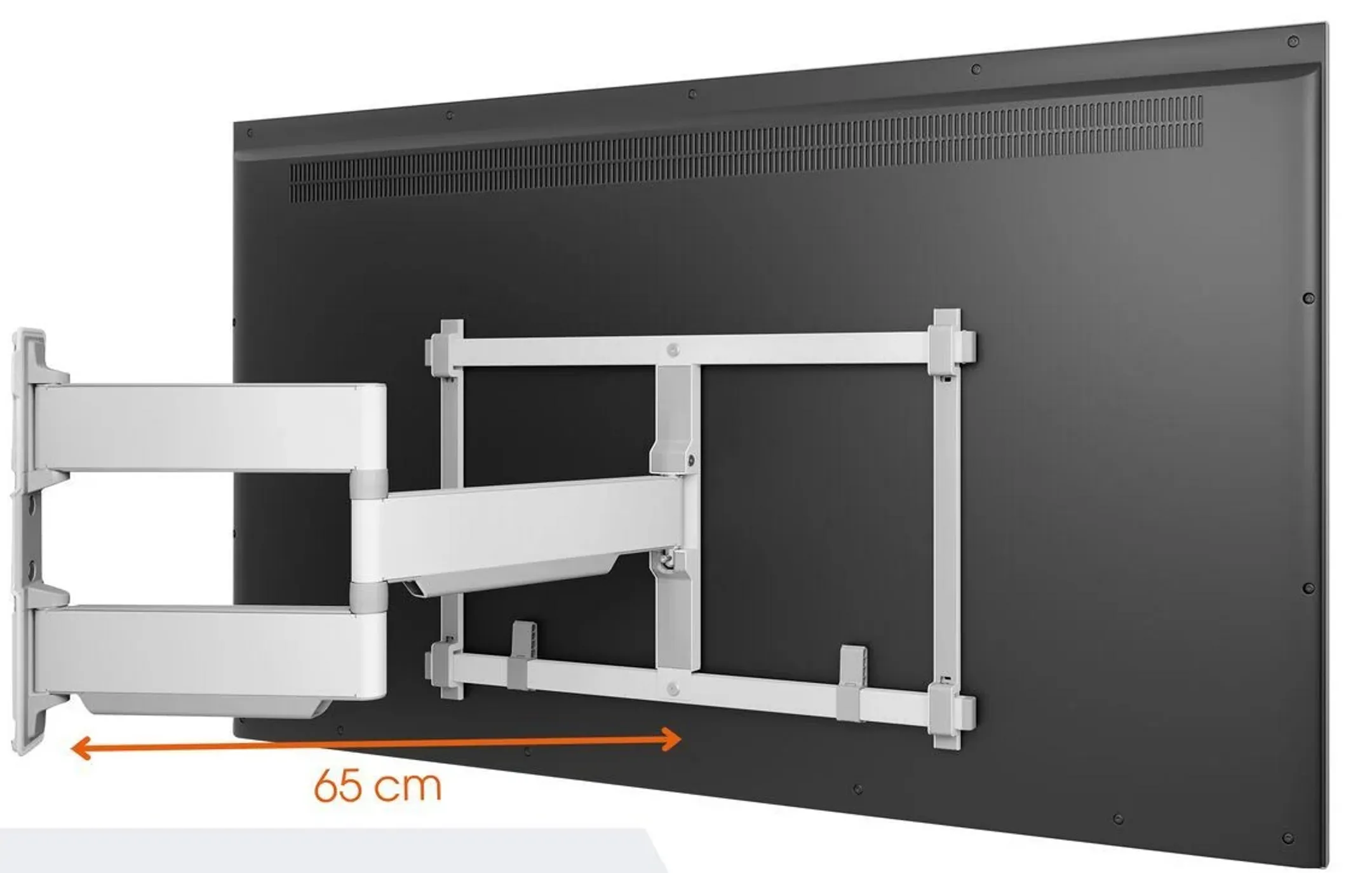 Support TV orientable TVM 5645 40" à 77" - Blanc