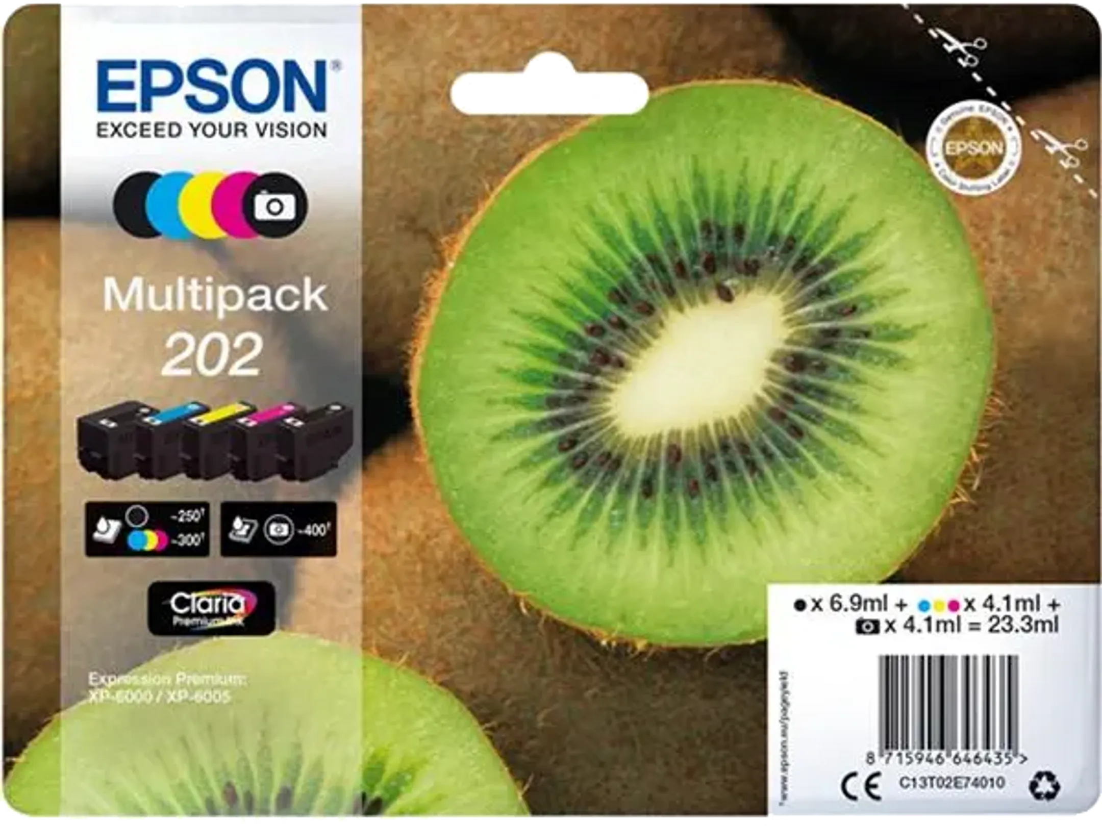 Inktpatroon 202 - 5 kleuren