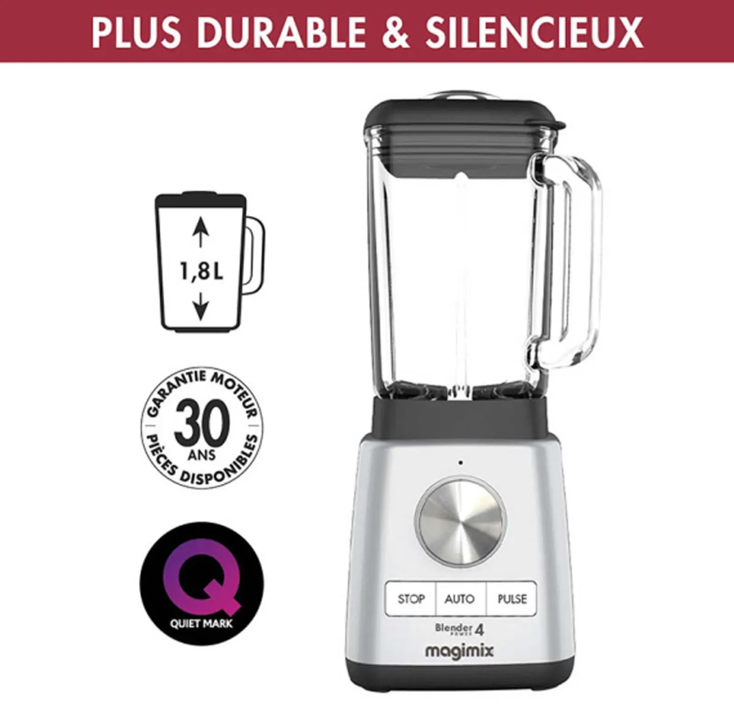 Magimix Blender Power 4 Red Livré demain Krëfel