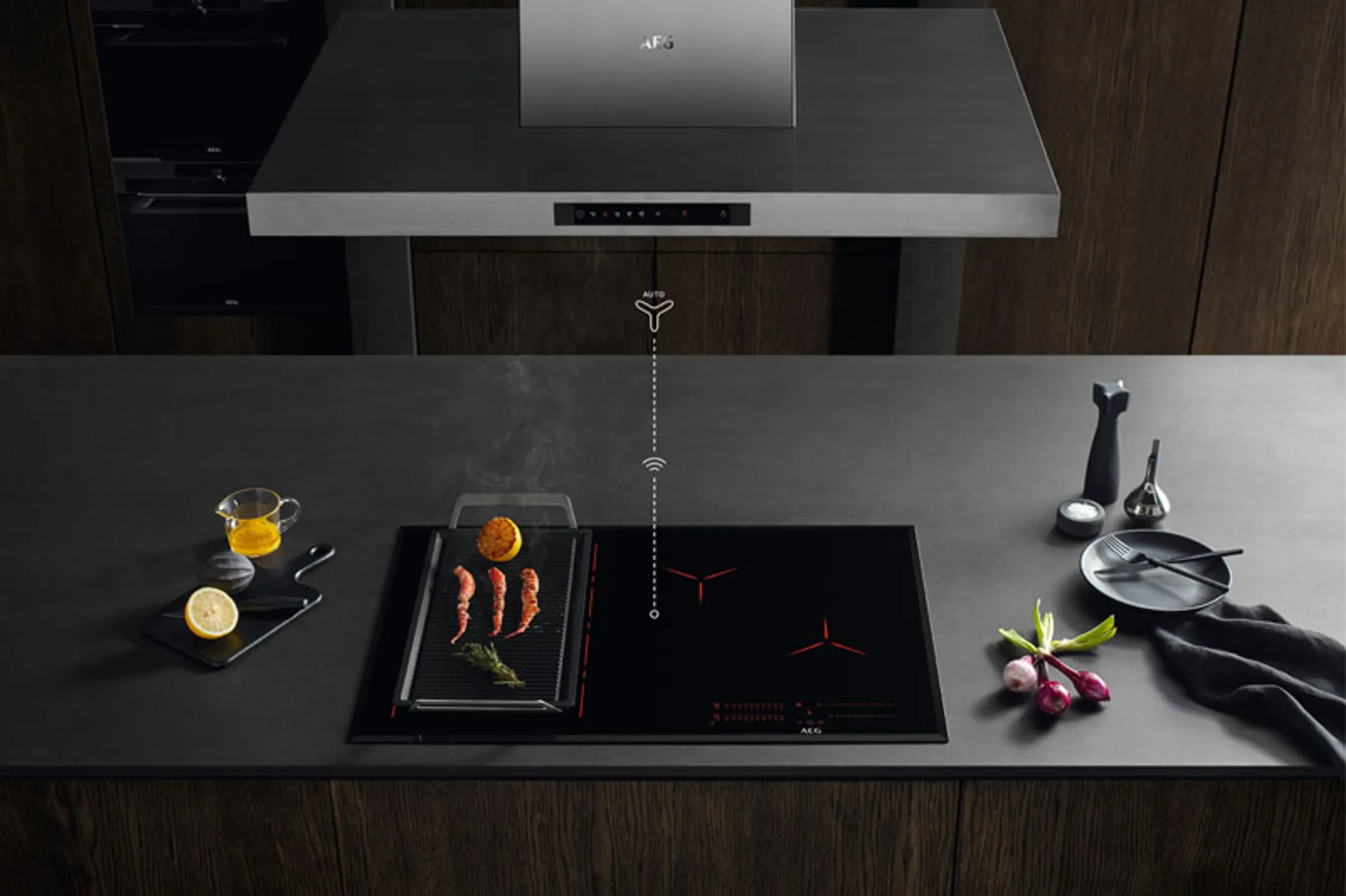 AEG Taque induction IKB84401XB Hob2Hood image