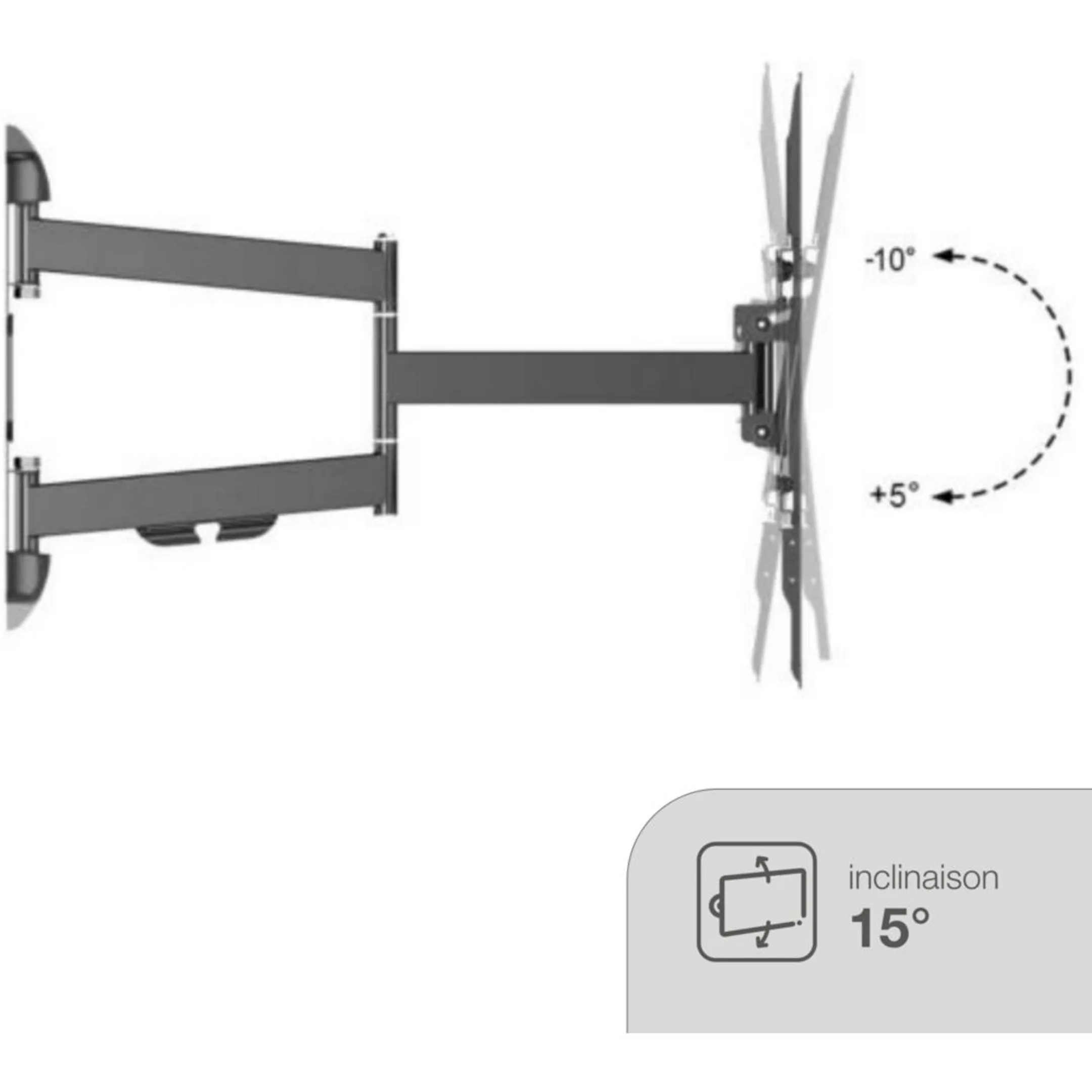 Adeqwat Support mural Mouv pour TV - 32" à 85" image
