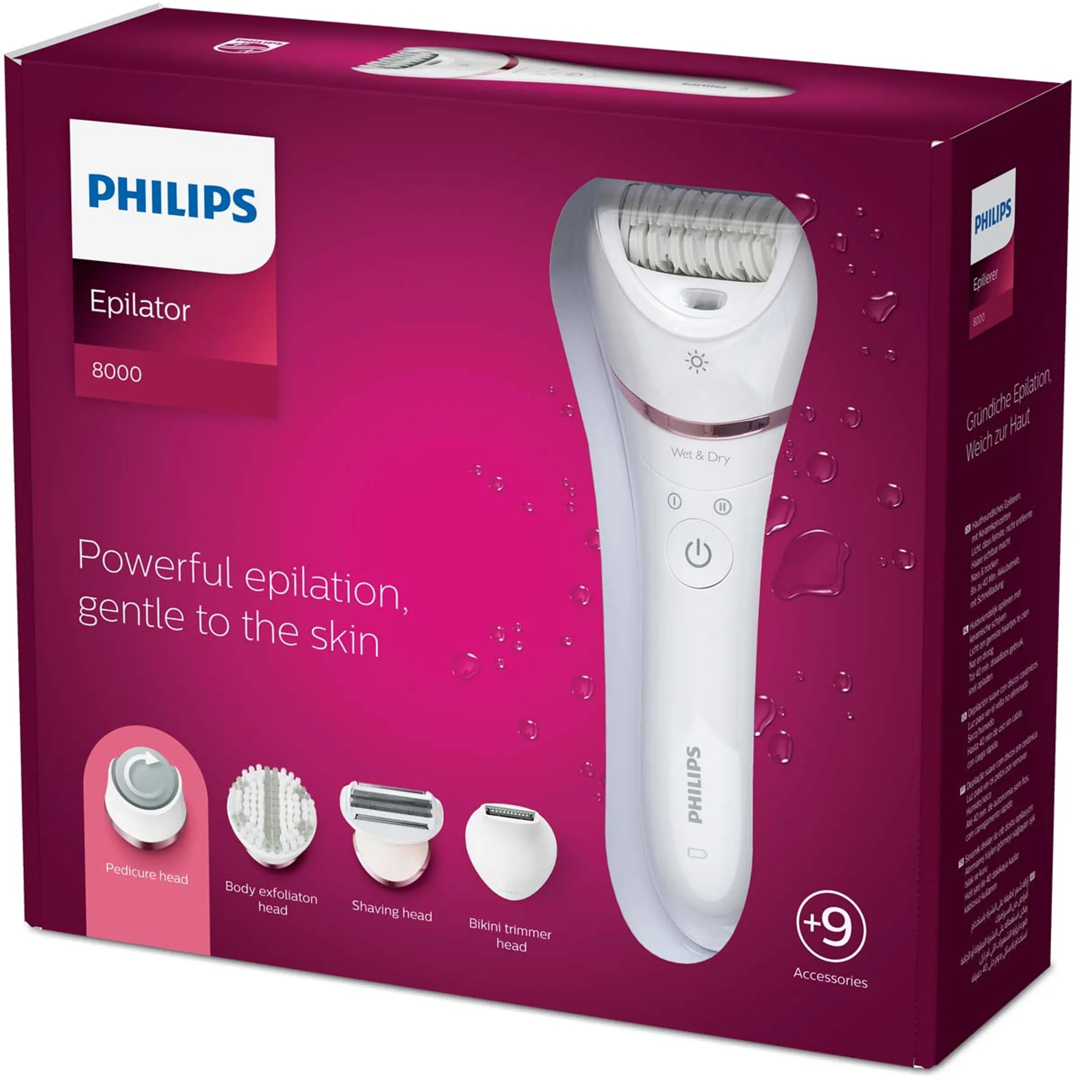 Philips Epilator 8000 Series BRE740/10 Wet & Dry image