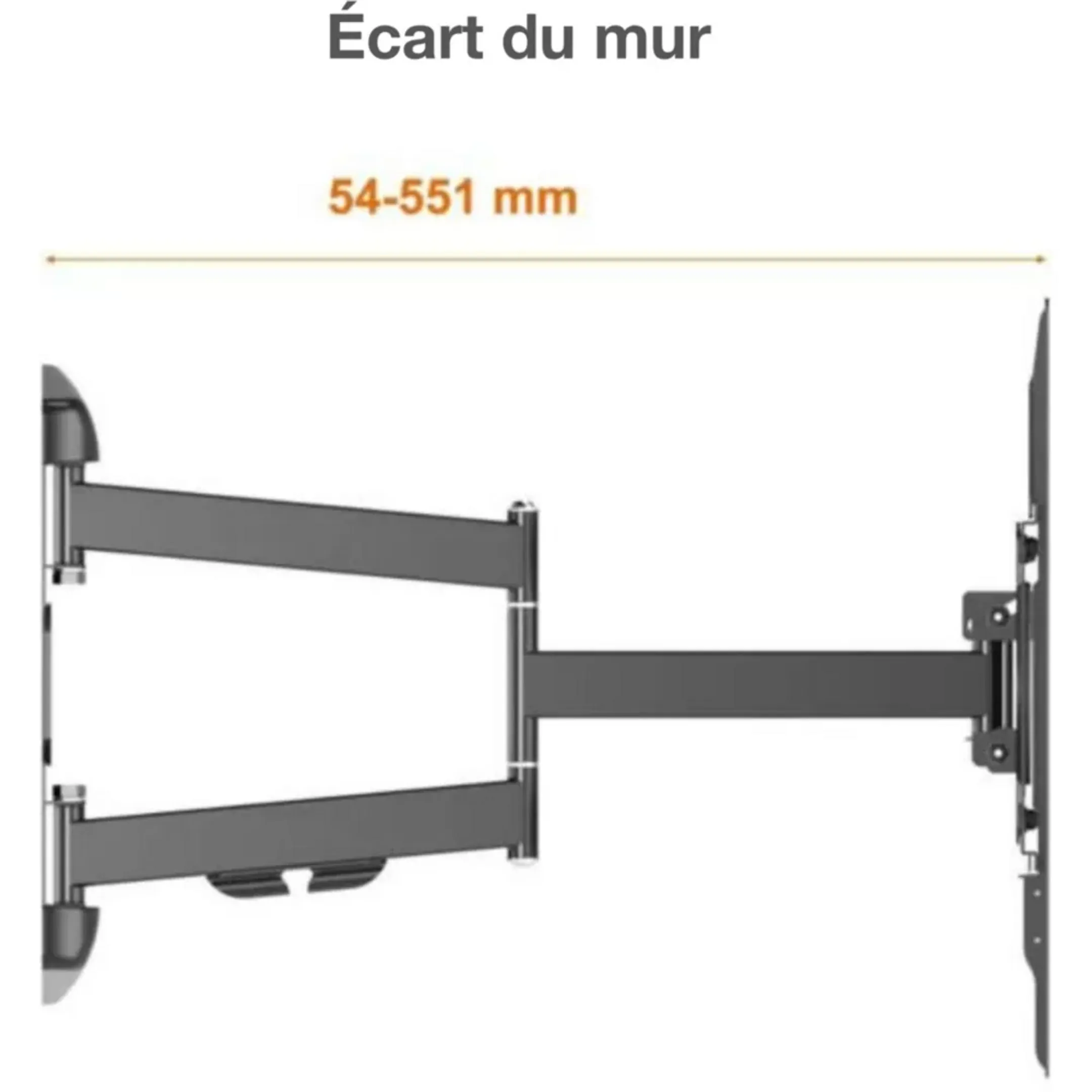 Adeqwat Support mural Mouv pour TV - 32" à 85" image
