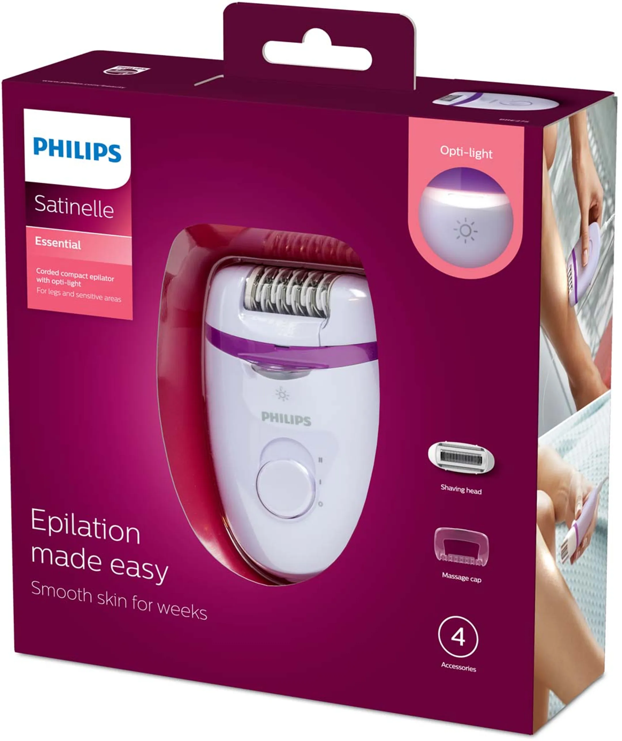Philips Epilator Satinelle Essential BRE275/00 image