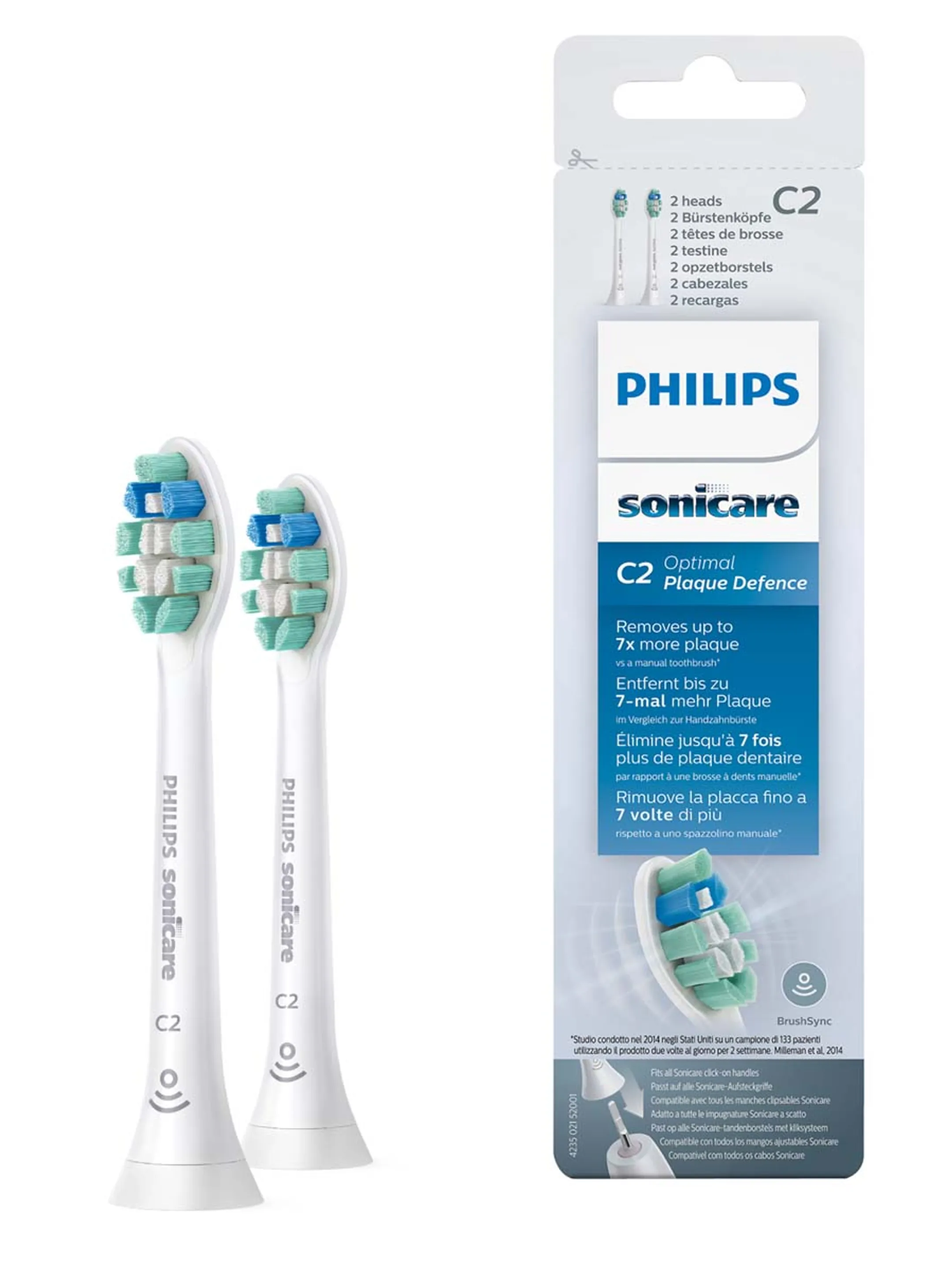 Philips Tête de brosse Sonicare HX9022/10 Optimal Plaque Defence C2 image