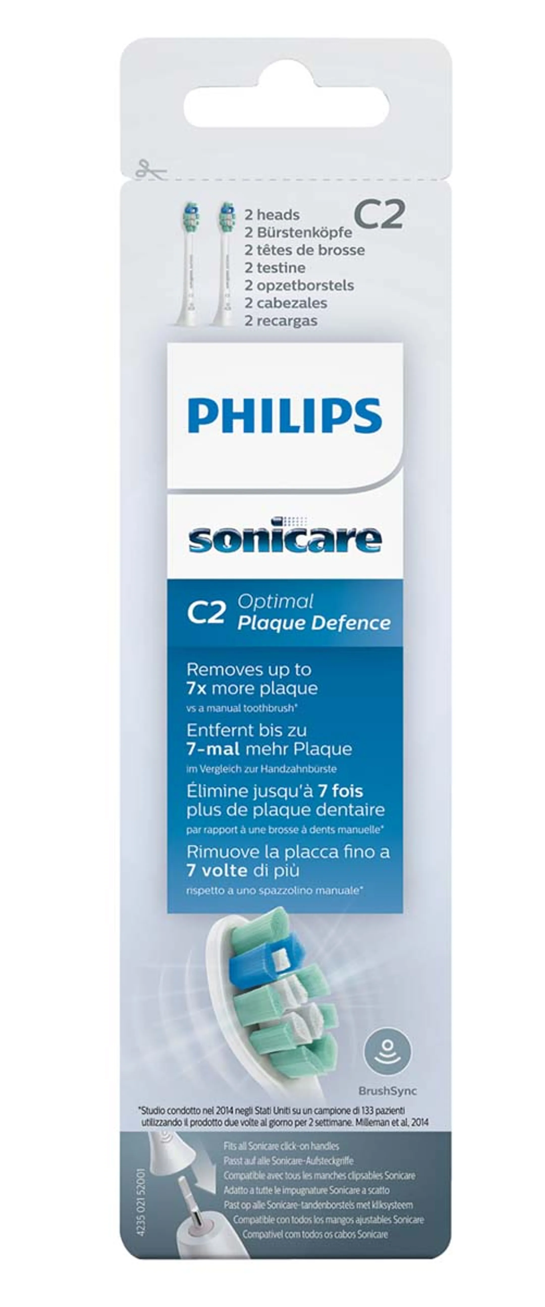 Philips Tête de brosse Sonicare HX9022/10 Optimal Plaque Defence C2 image