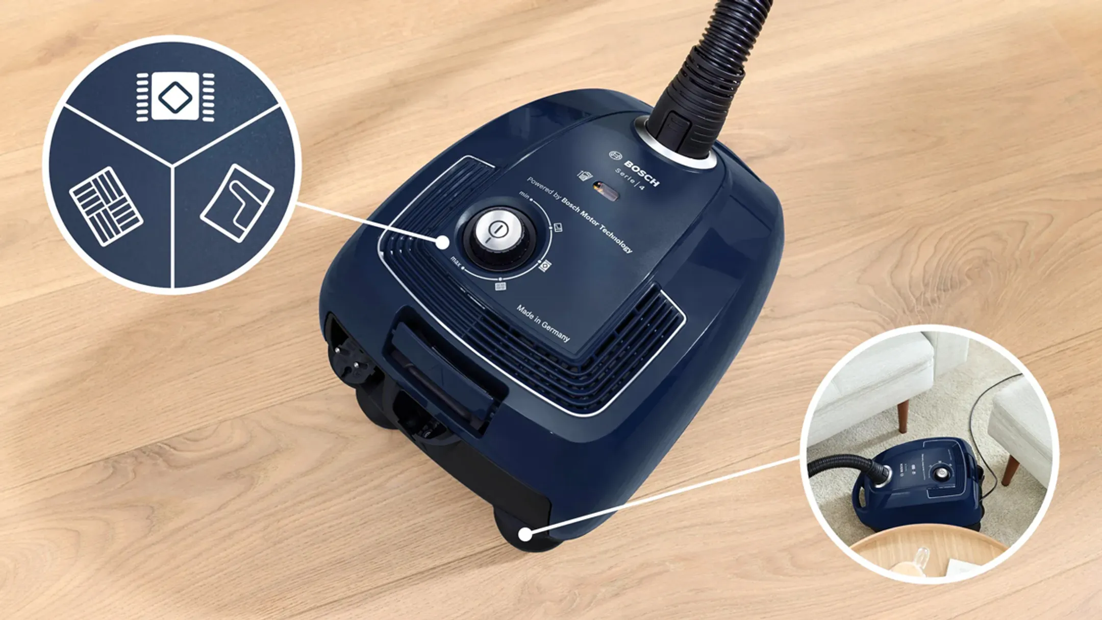 Bosch Stofzuiger met zak Serie 4 BGB38BU3H image