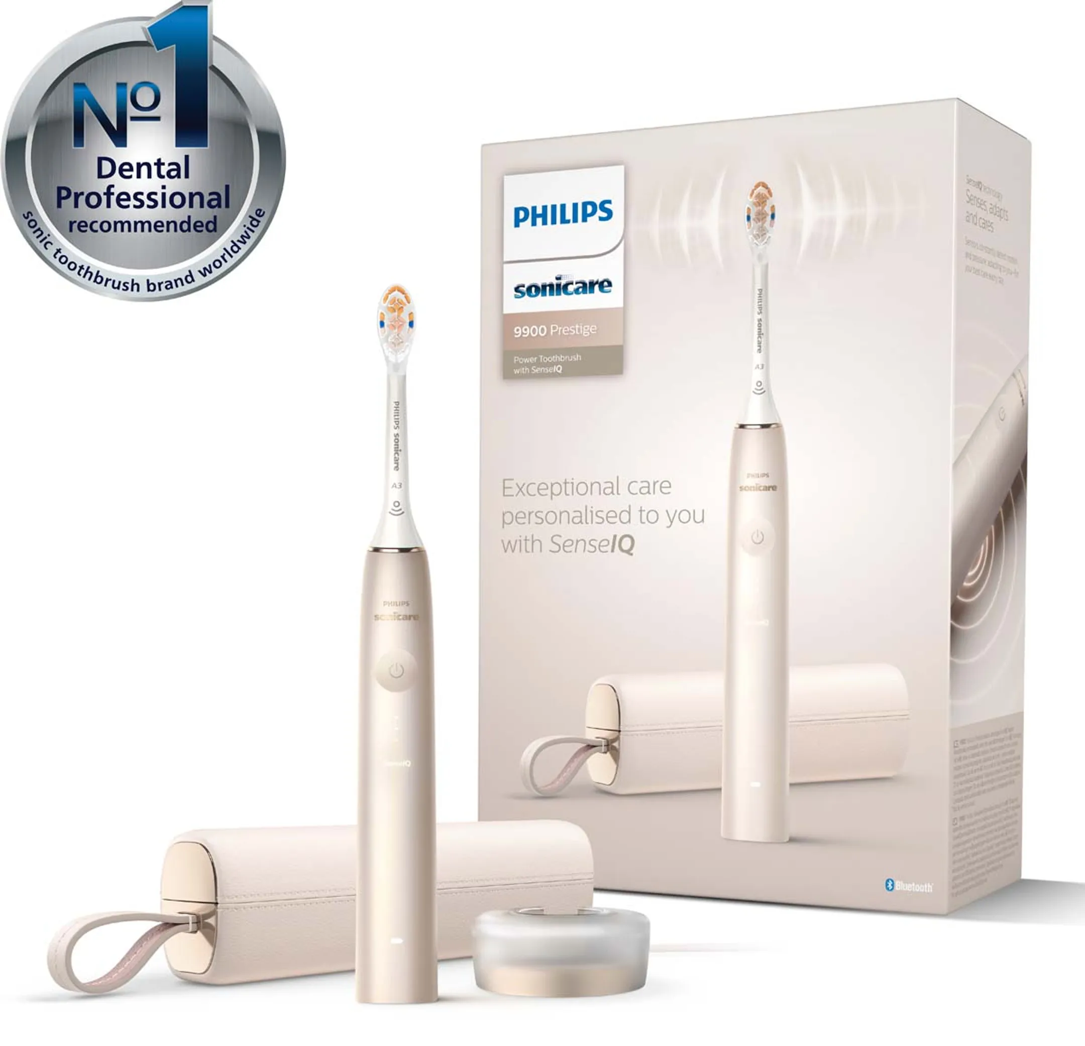 Philips Brosse à dents électrique Sonicare avec SenseIQ HX9992/11 Prestige 9900 Series image