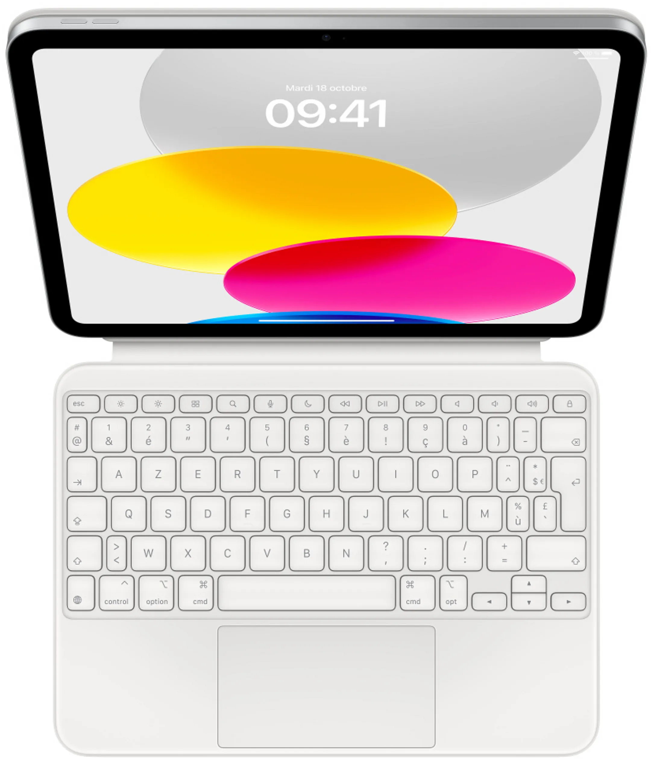 Étui Magic Keyboard pour iPad (2022) - Blanc (AZERTY FR)