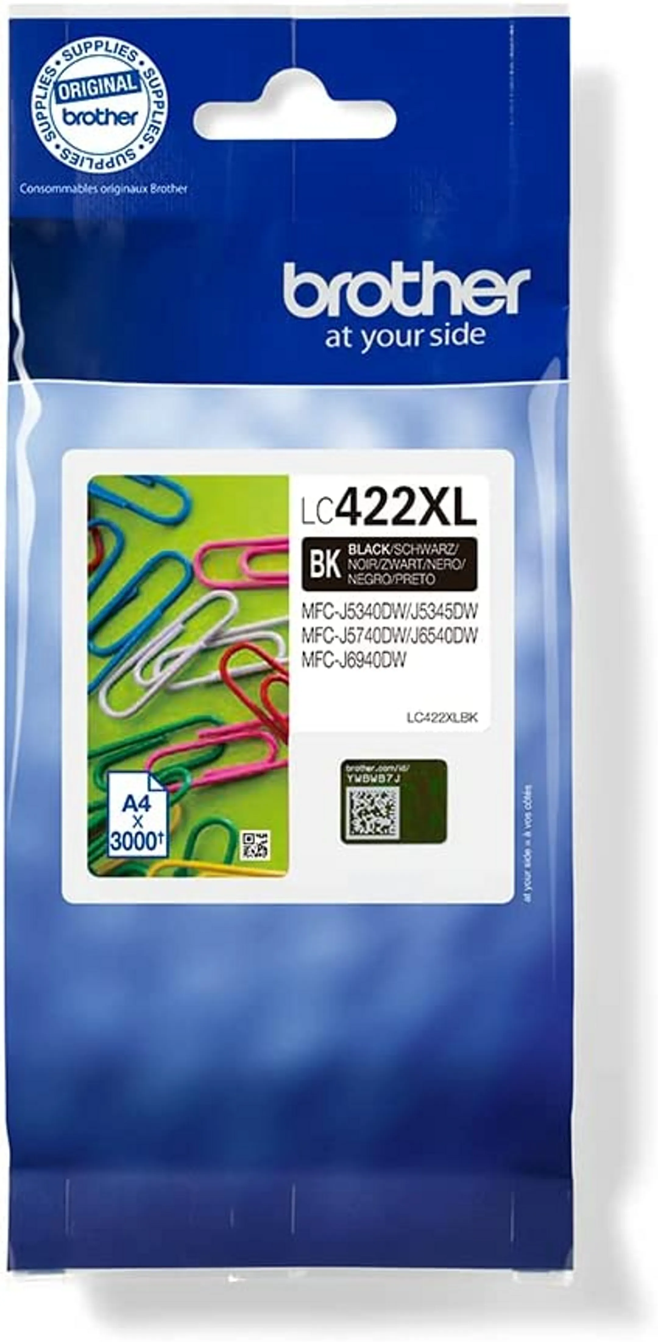 Brother Inktpatroon LC-422XL - Zwart image