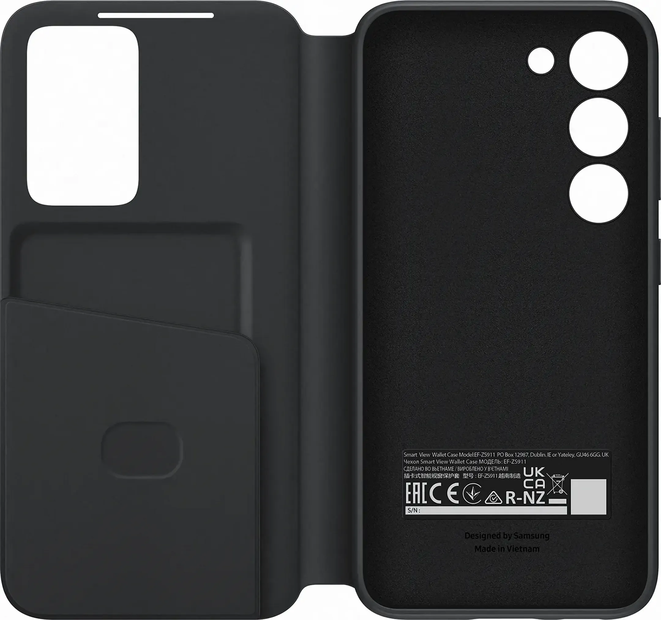 Samsung Smart View Wallet Case voor Galaxy S23 - Zwart image