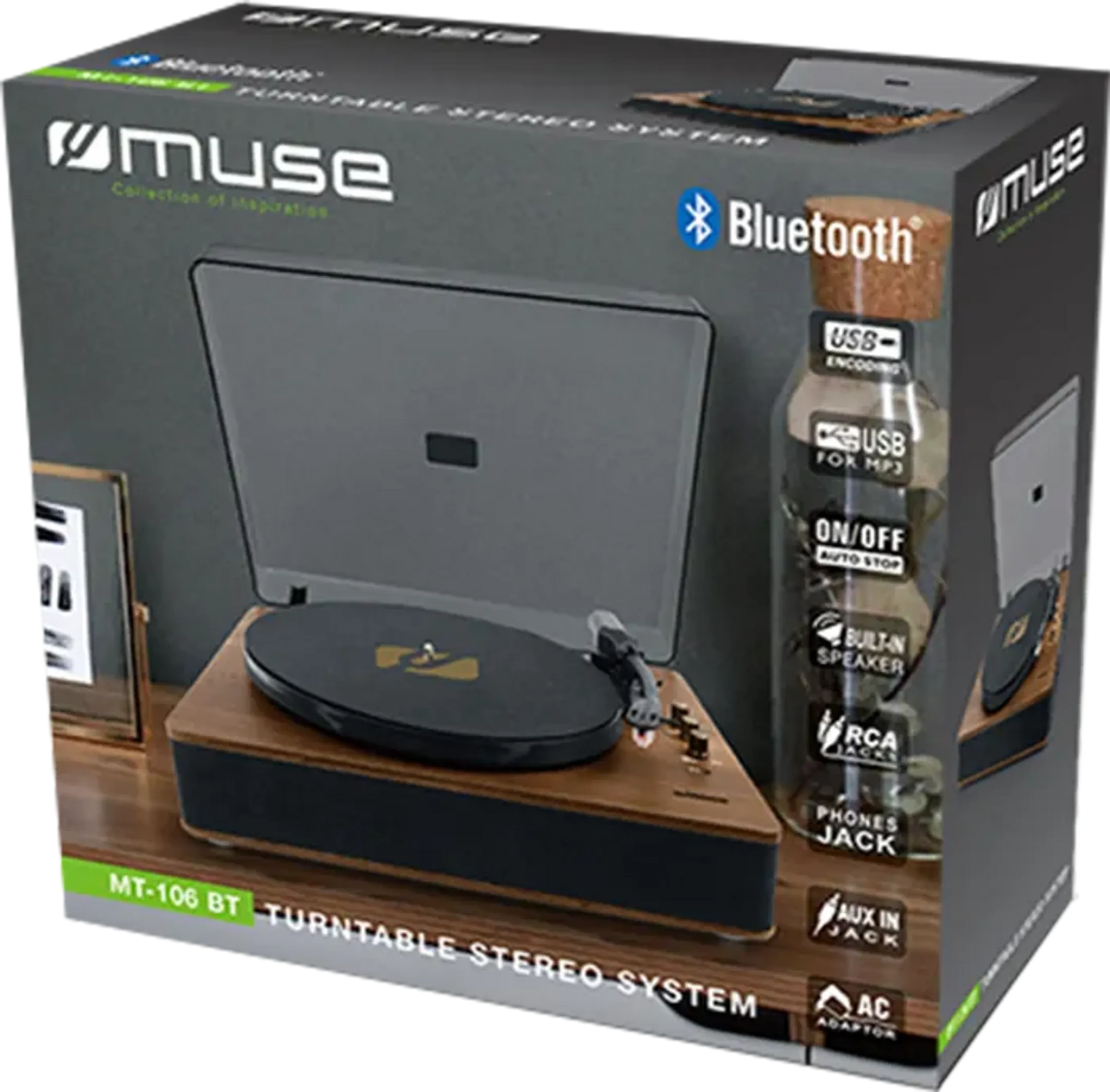Muse MT-106-BT - Platenspeler - Bruin image