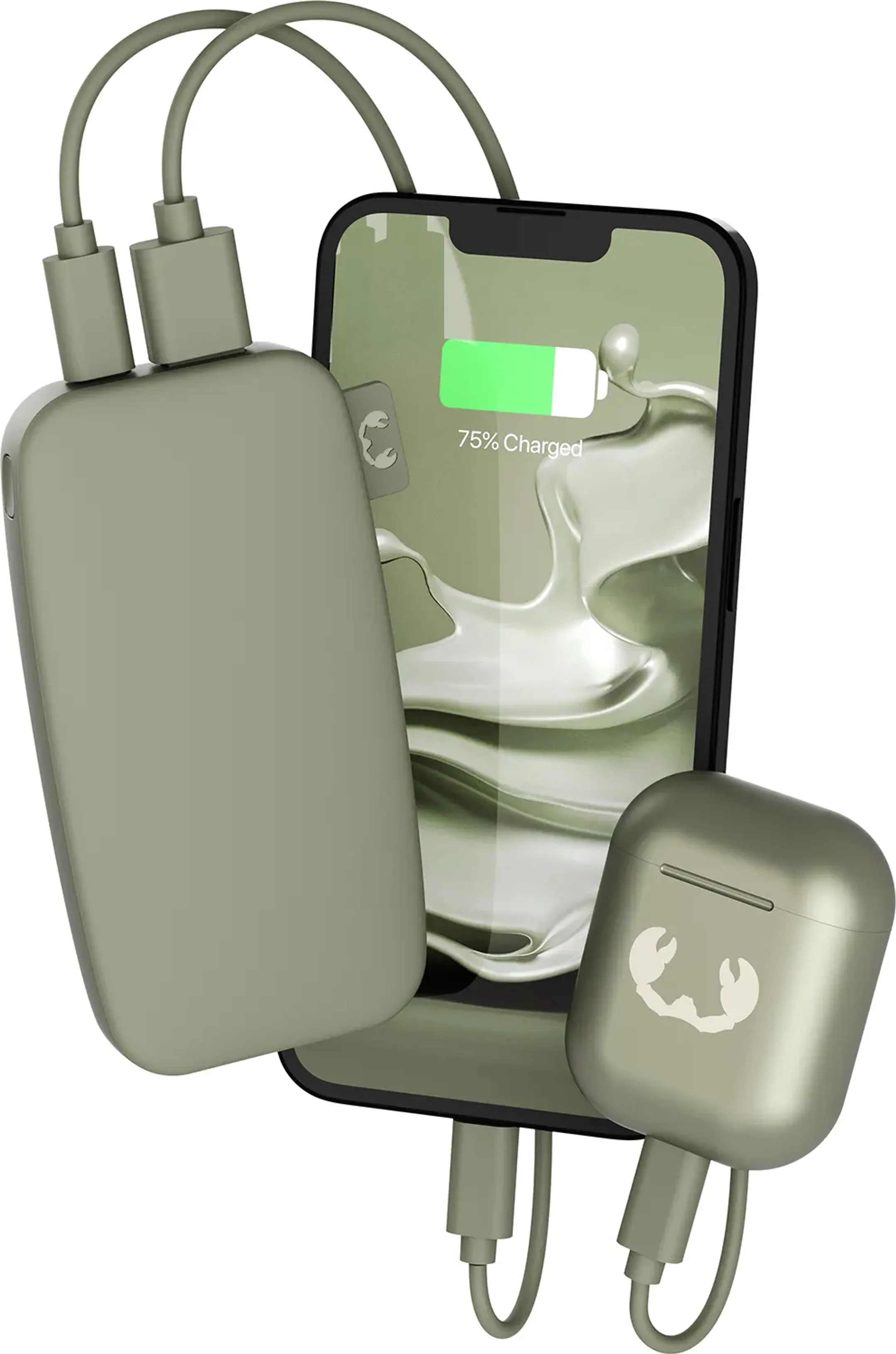 Fresh 'n Rebel Batterie externe USB C 6.000 mAh - Dried Green image