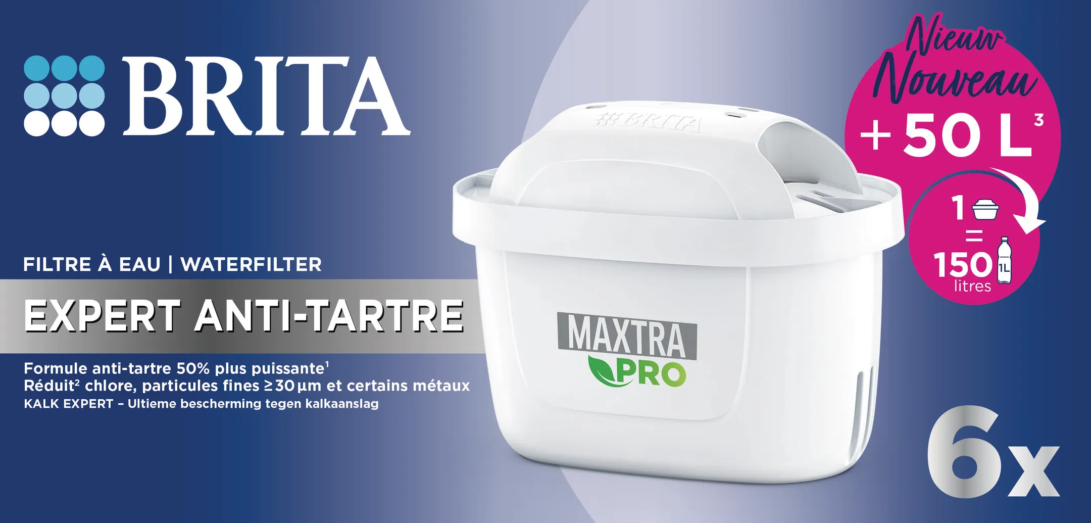 Brita Cartouche filtrante MAXTRA PRO EXPERT CALCAIRE 6-Pack image