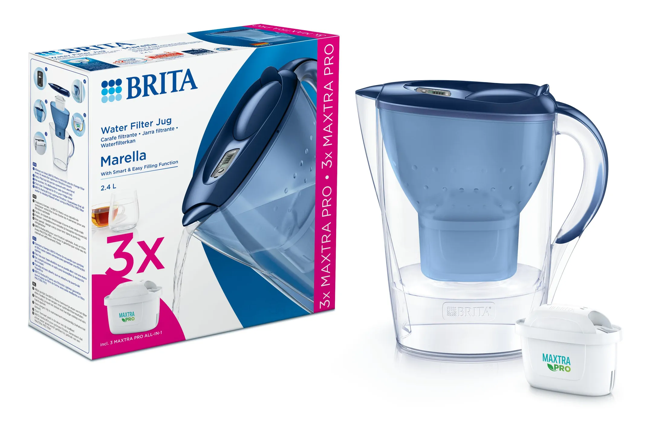 Waterfilterbundel Marella Cool blue + 3 MAXTRA PRO ALL-IN-1 filterpatronen