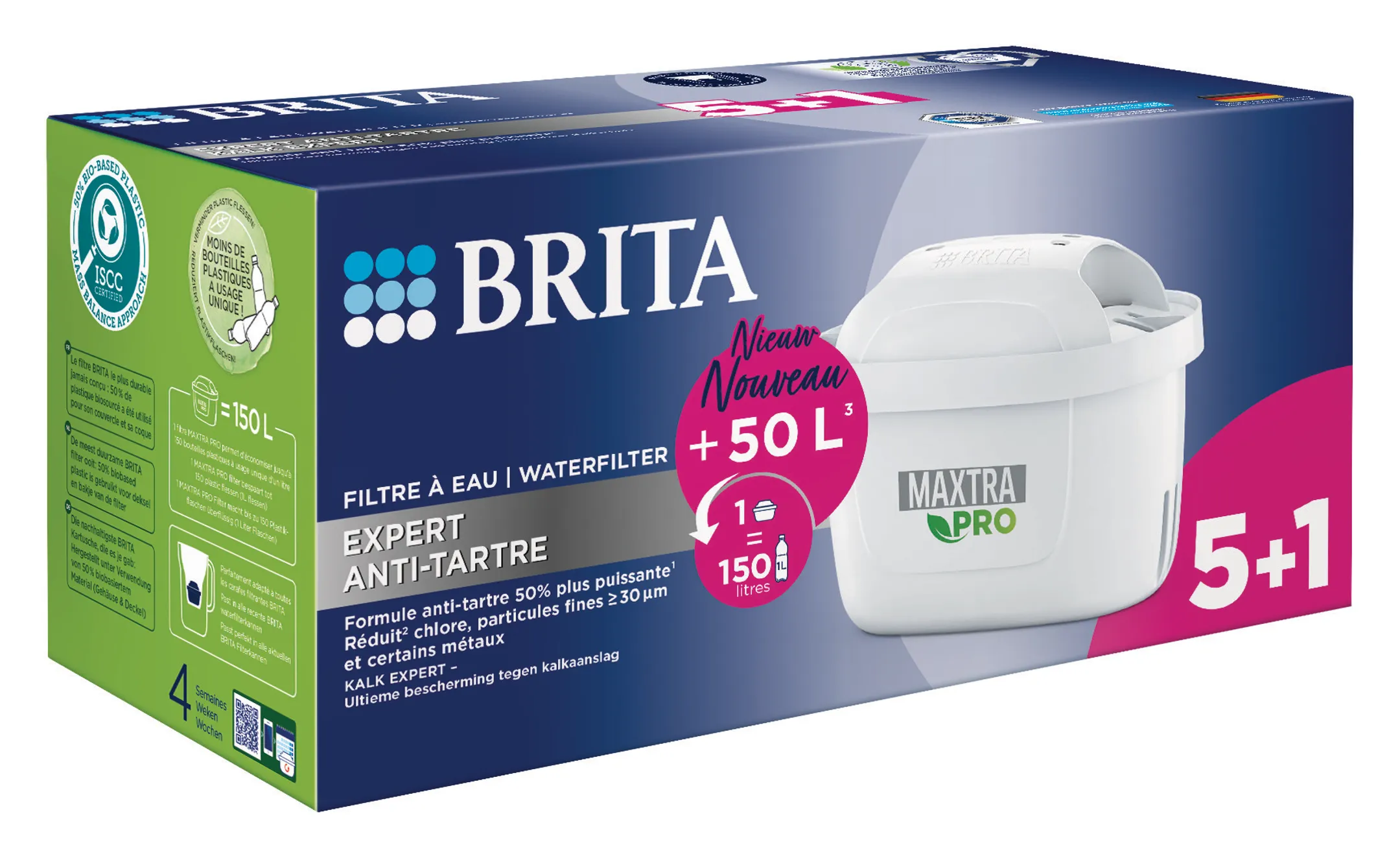 Brita Waterfilterpatroon MAXTRA PRO KALK EXPERT 5+1 GRATIS image