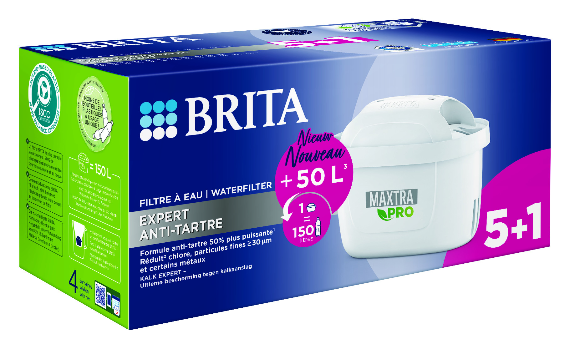 BRITA Maxtra Pro Experto Cal Pack 4-delig waterfilter, 4