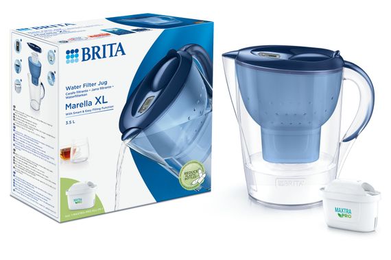 Marella XL Waterfilterkan 3.6L - Cool Blue - Incl. 1 Maxtra Pro Waterfilter