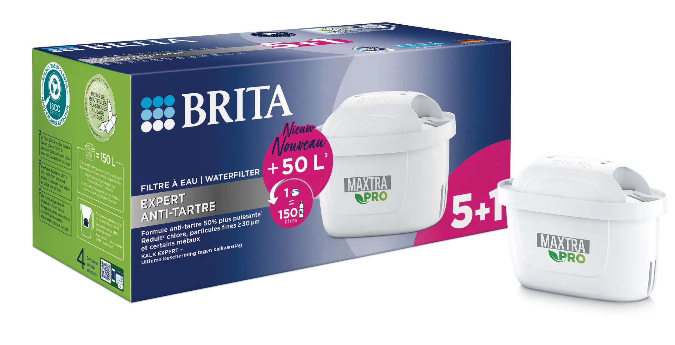 Cartouche filtrante MAXTRA PRO EXPERT CALCAIRE 5+1 GRATUIT