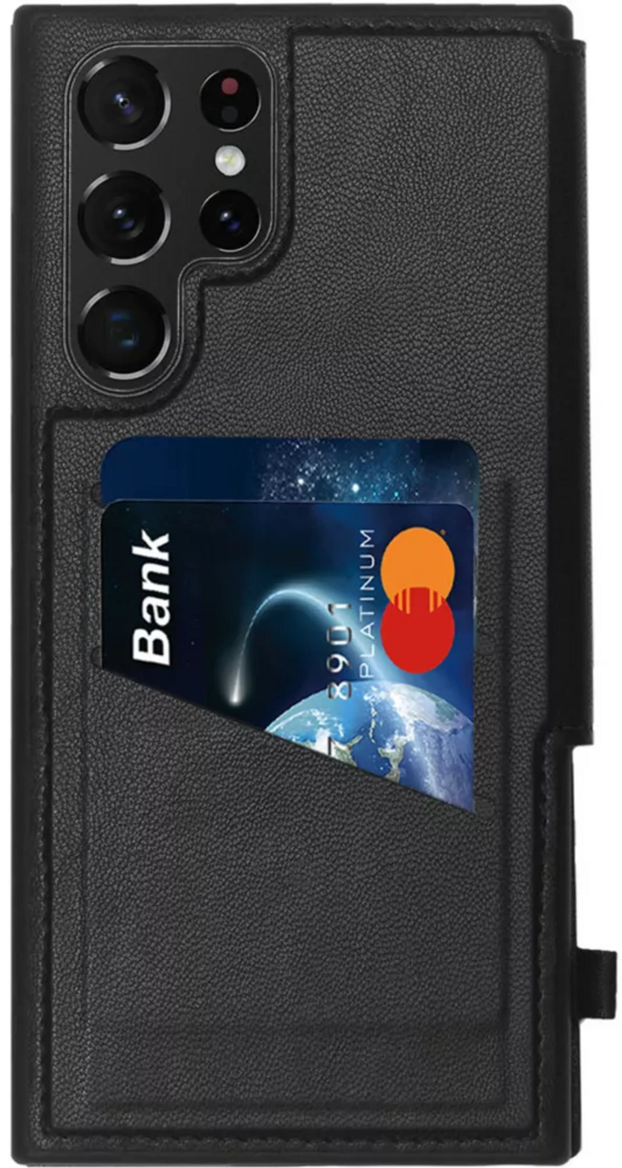 Adeqwat Kunstlederen bookcover voor Galaxy S23 Ultra - Zwart image