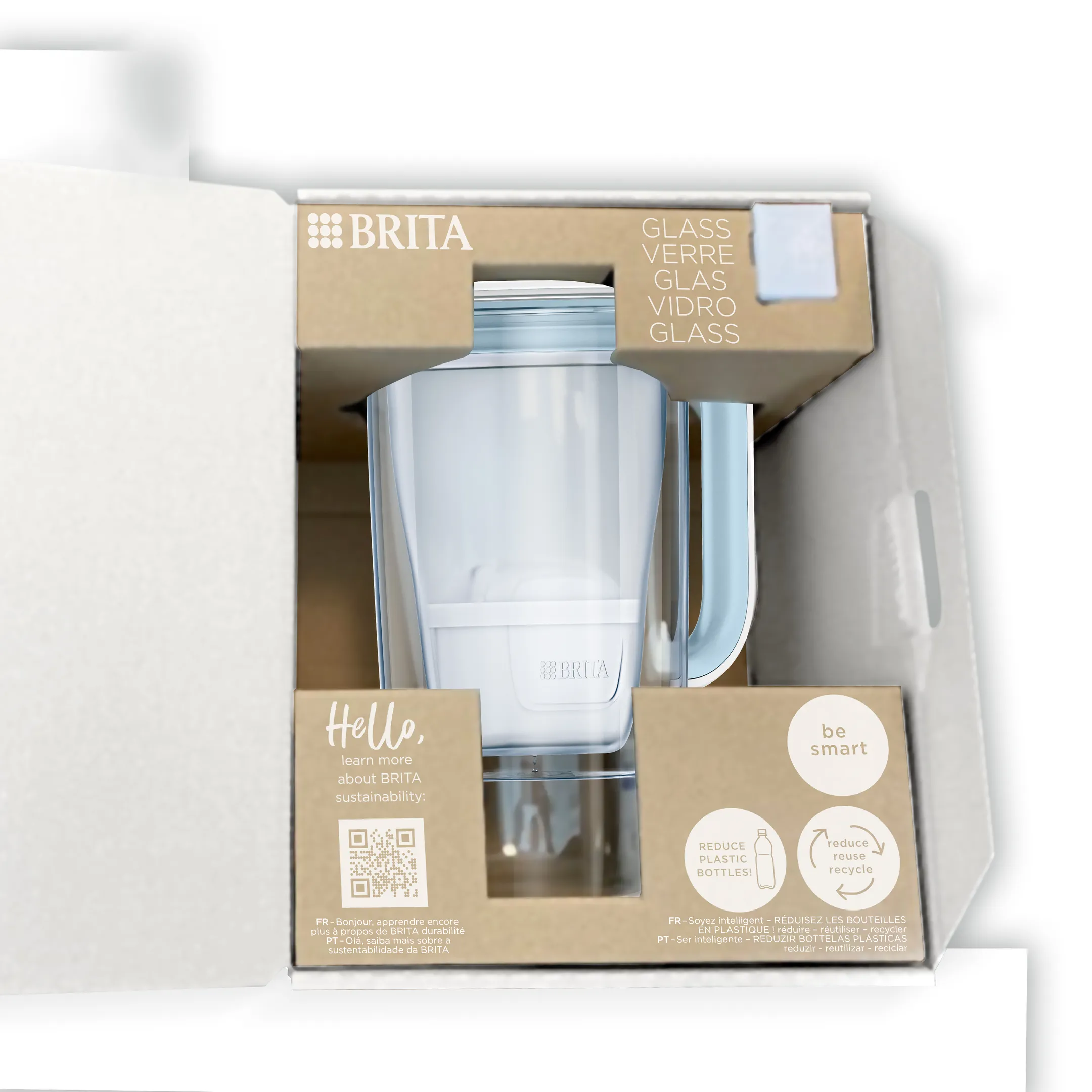 Brita Carafe filtrante en Verre light blue image
