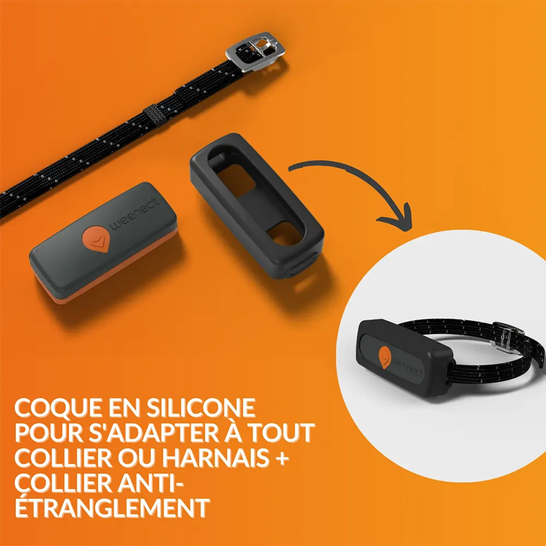 Weenect Collier GPS pour chats - XS Cats - Noir image