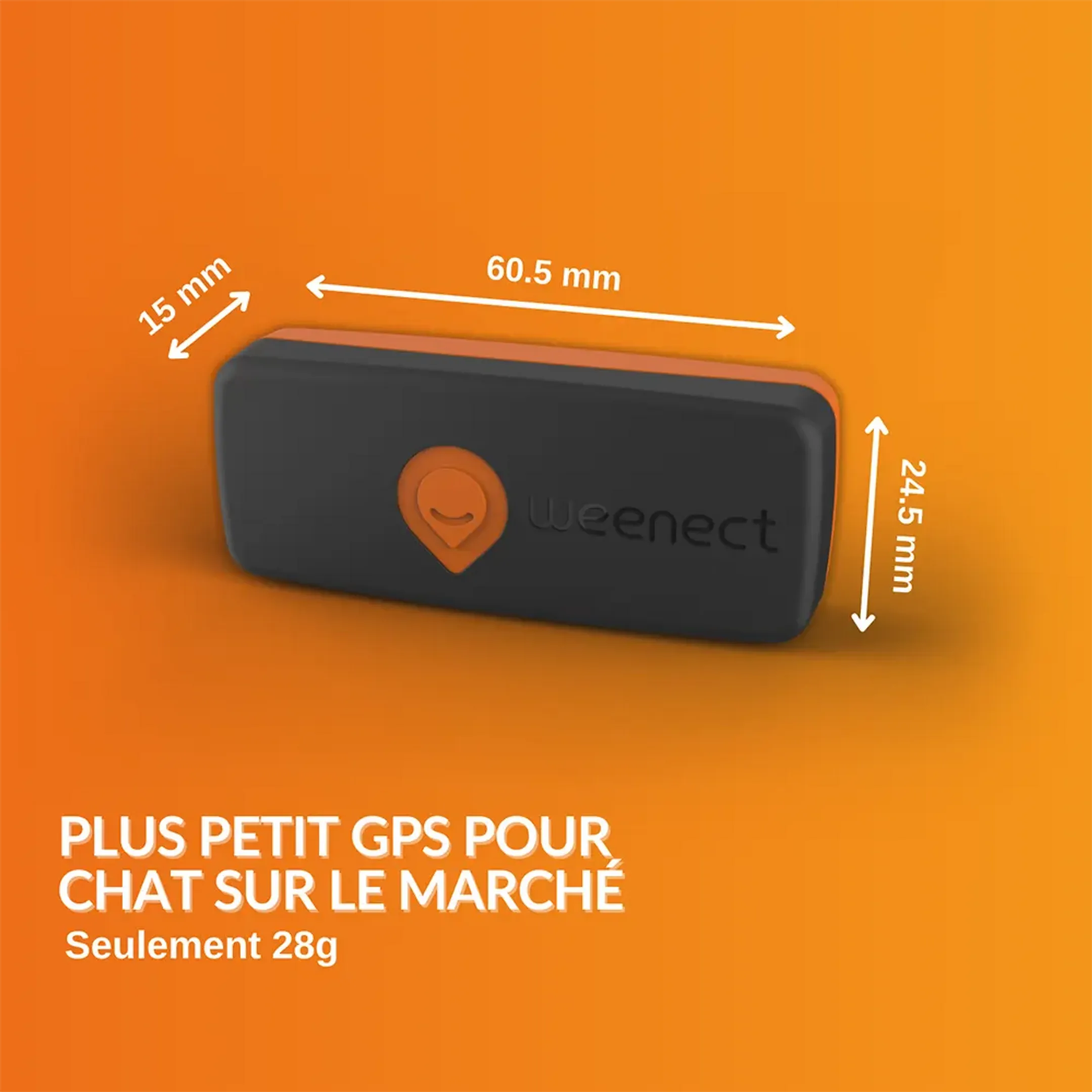 Weenect Collier GPS pour chats - XS Cats - Noir image